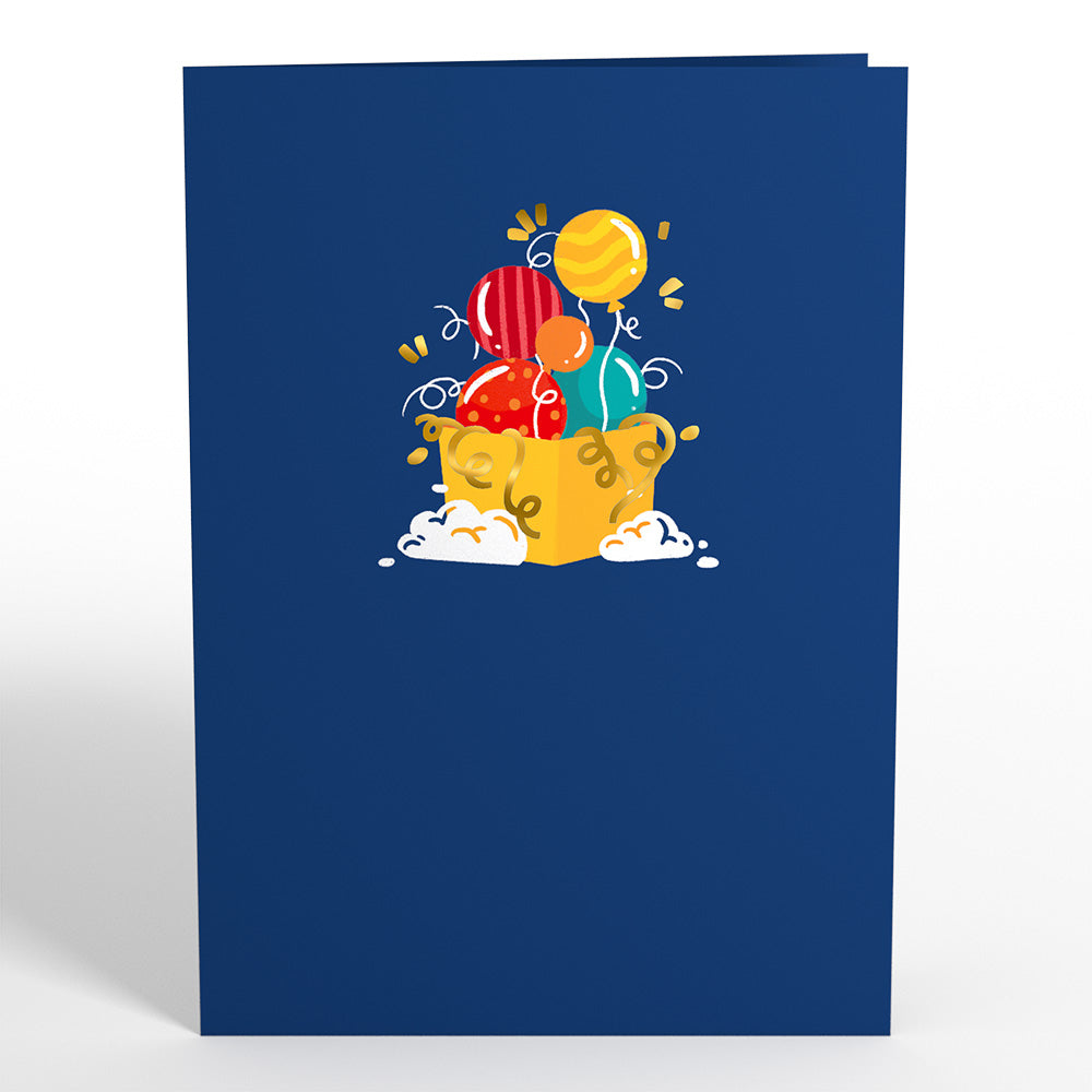 Happy Birthday Banner and Balloons Pop-Up Card、mySite、solidvoid