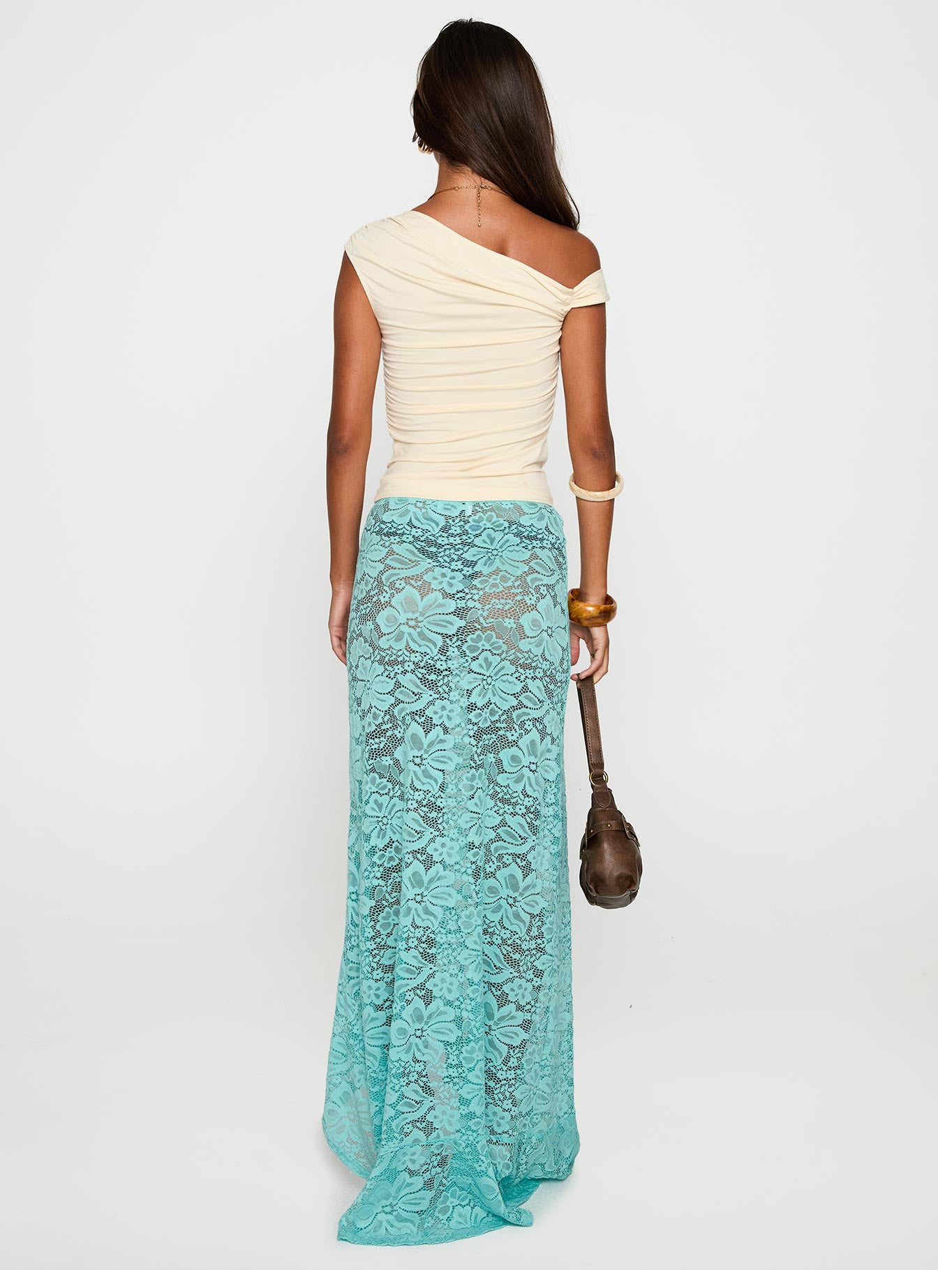 Bluemoon Lace Maxi Skirt Blue、mySite、solidvoid