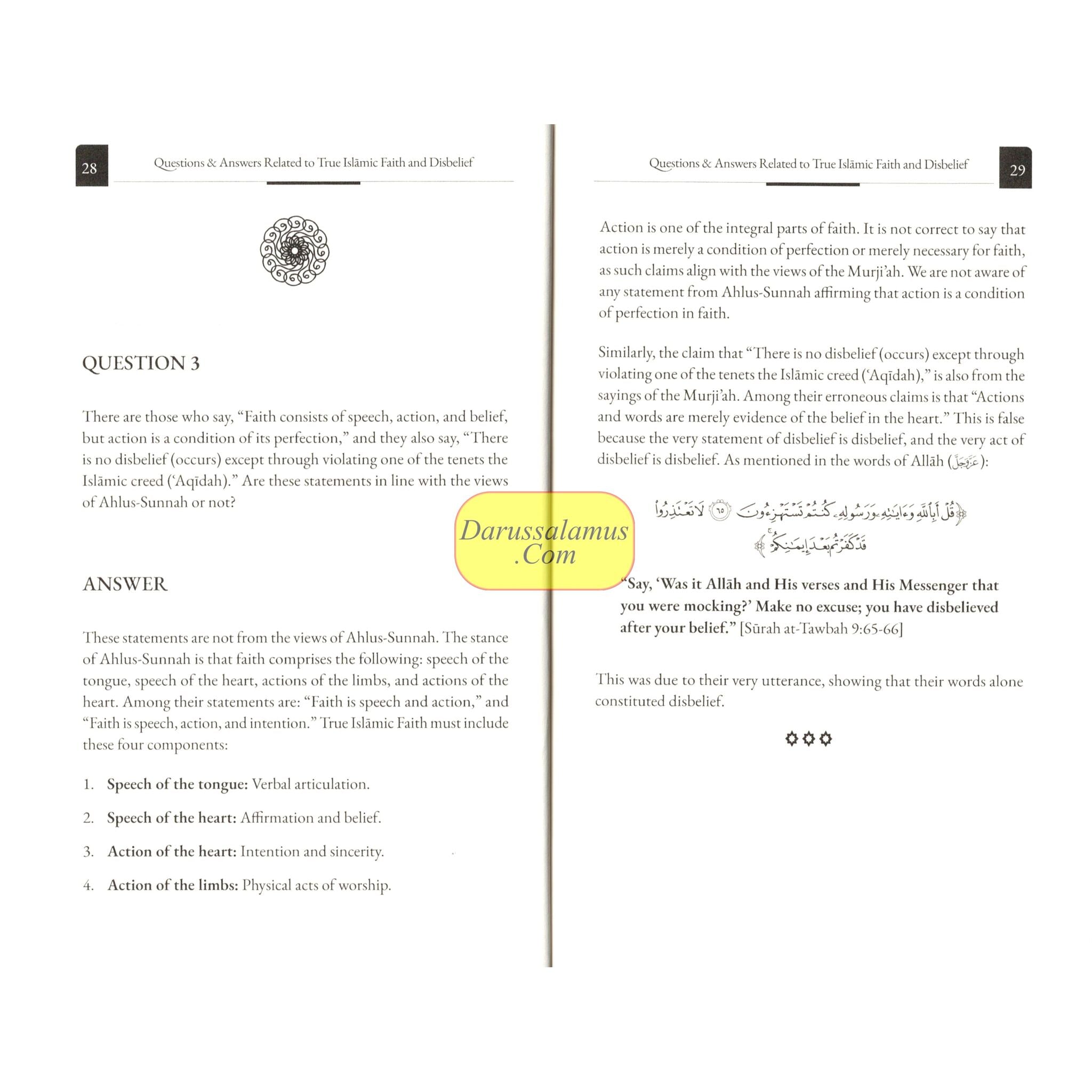 Questions & Answers related to True Islamic Faith and Disbelief、mySite、topwebapps