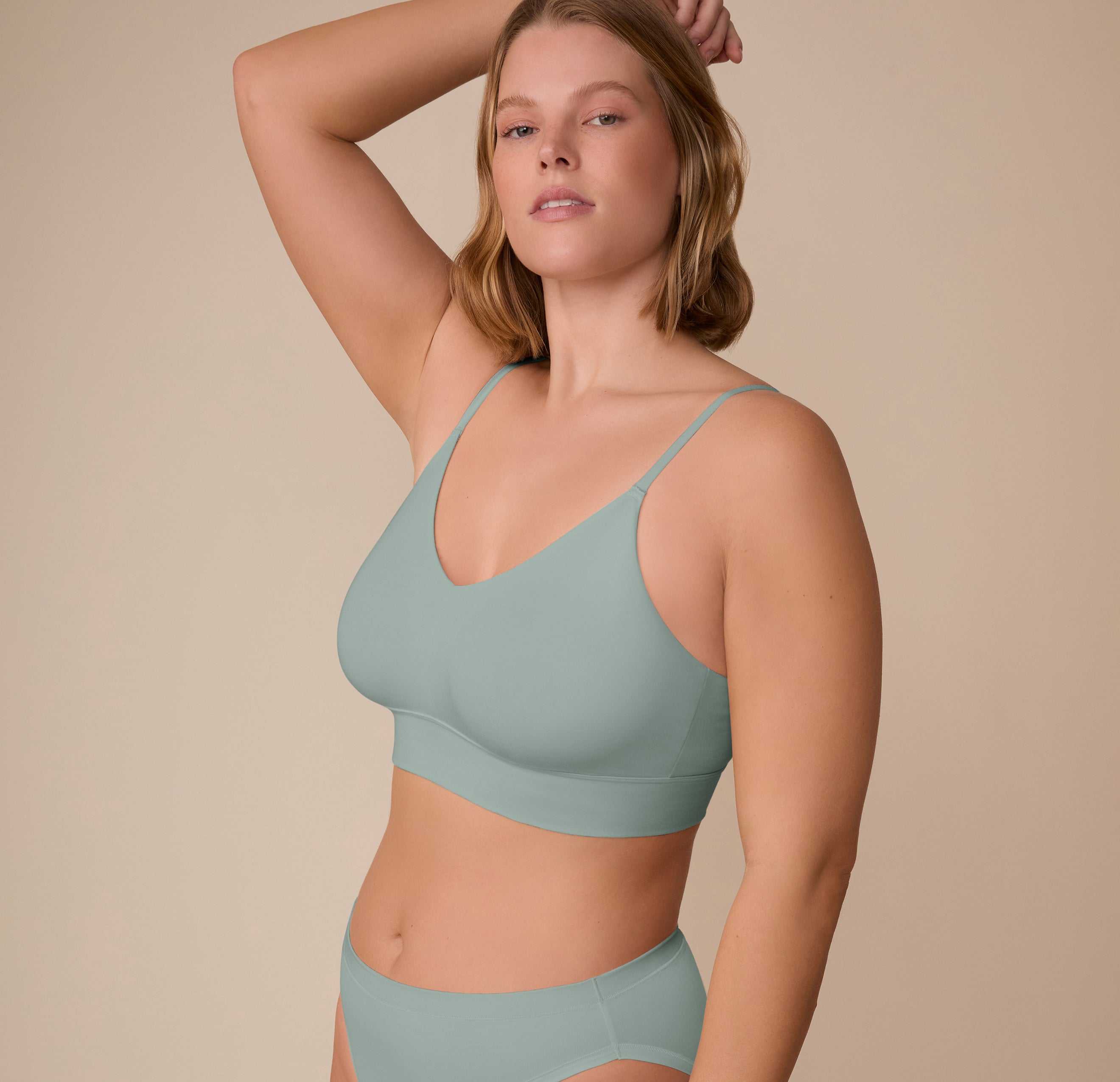 Cloud Cotton Triangle Bralette - Seaglass、mySite、bengalsvssteelers