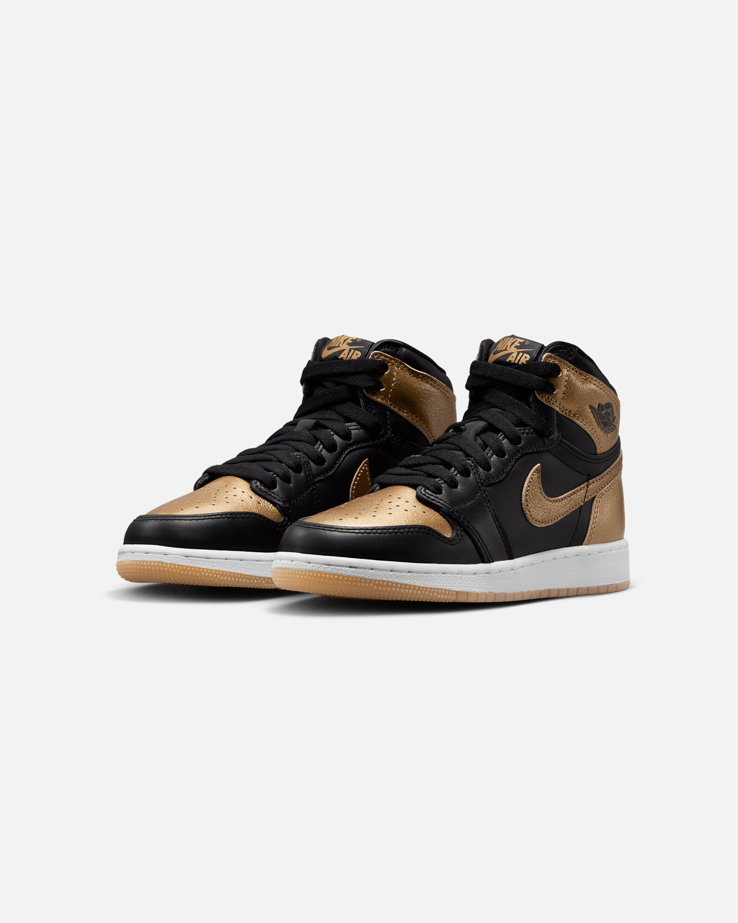 Jordan Kids' Air Jordan 1 High OG (GS)Metallic Gold Black/Metallic、mySite、zt4zffjzw