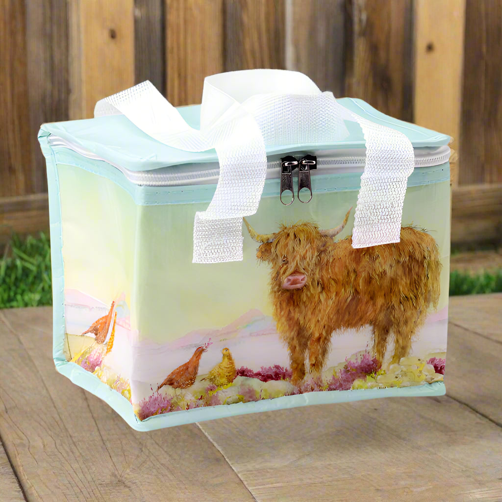 Highland Coo Cow Recycled RPET Eco Friendly Lunch Bag - Jan Pashley、mySite、g9winljtr