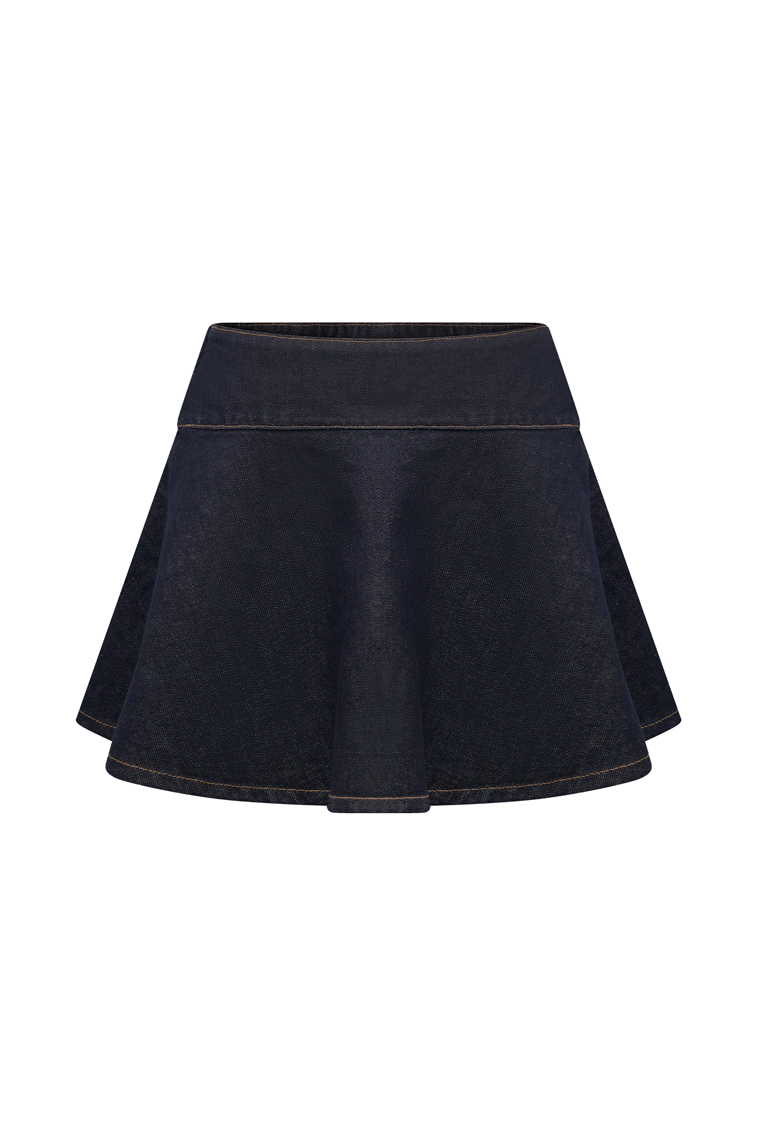 Arista Denim Mini Skirt - Washed Indigo Blue、mySite、solidvoid
