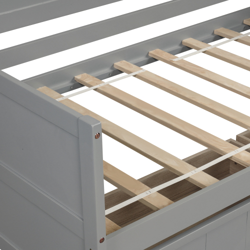 Twin Wooden Daybed with 2 drawers, Sofa Bed for Bedroom Living Room,No Box Spring Needed,White、、casual