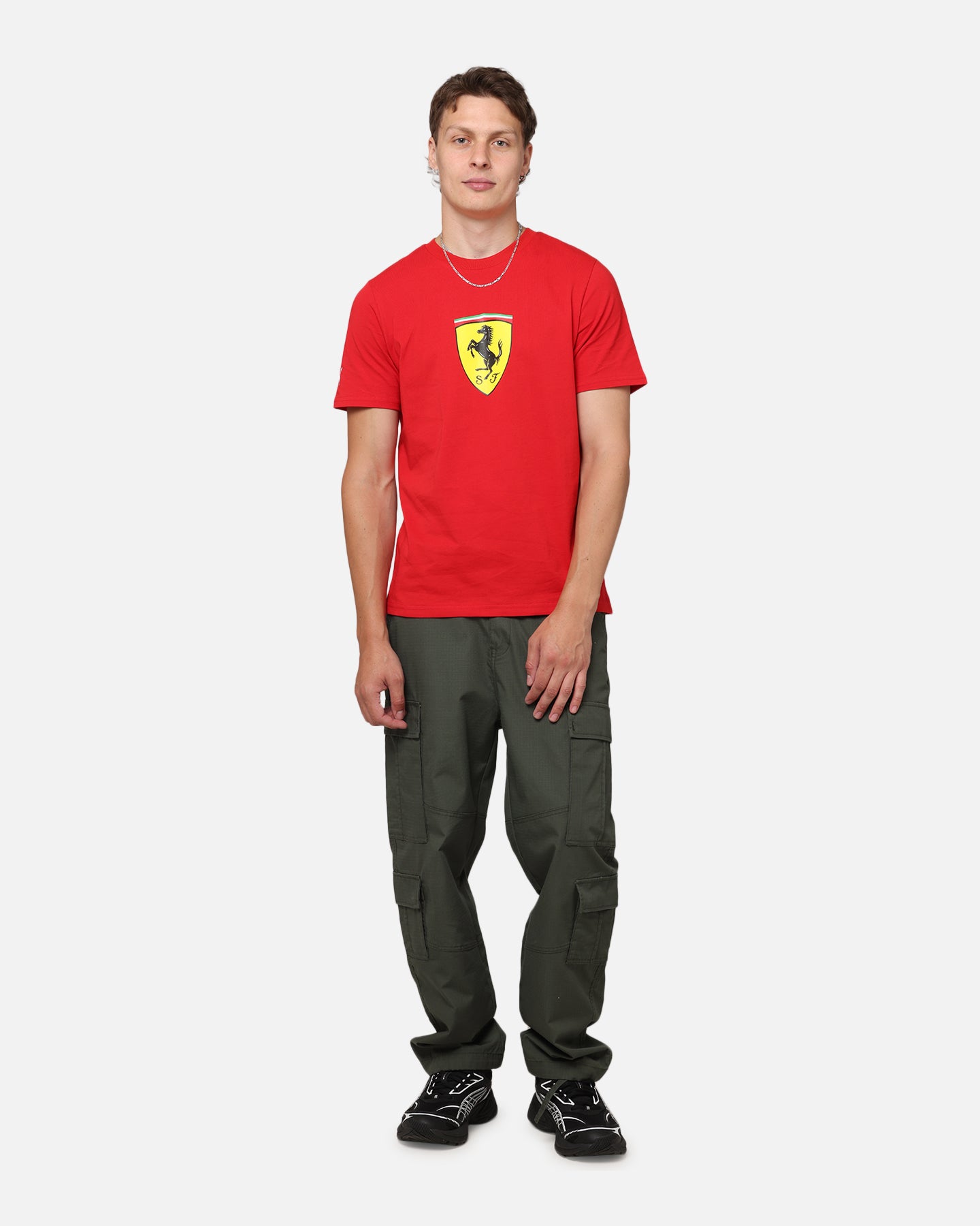 Puma X Scuderia Ferrari Race Big Shield T-Shirt Rosso Corsa、mySite、zt4zffjzw