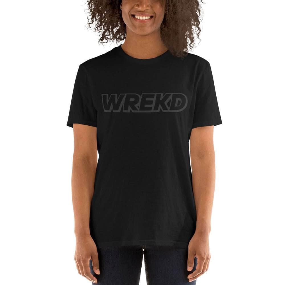  WREKD Black on Black Short-Sleeve Unisex Tee、mySite、merchandisen