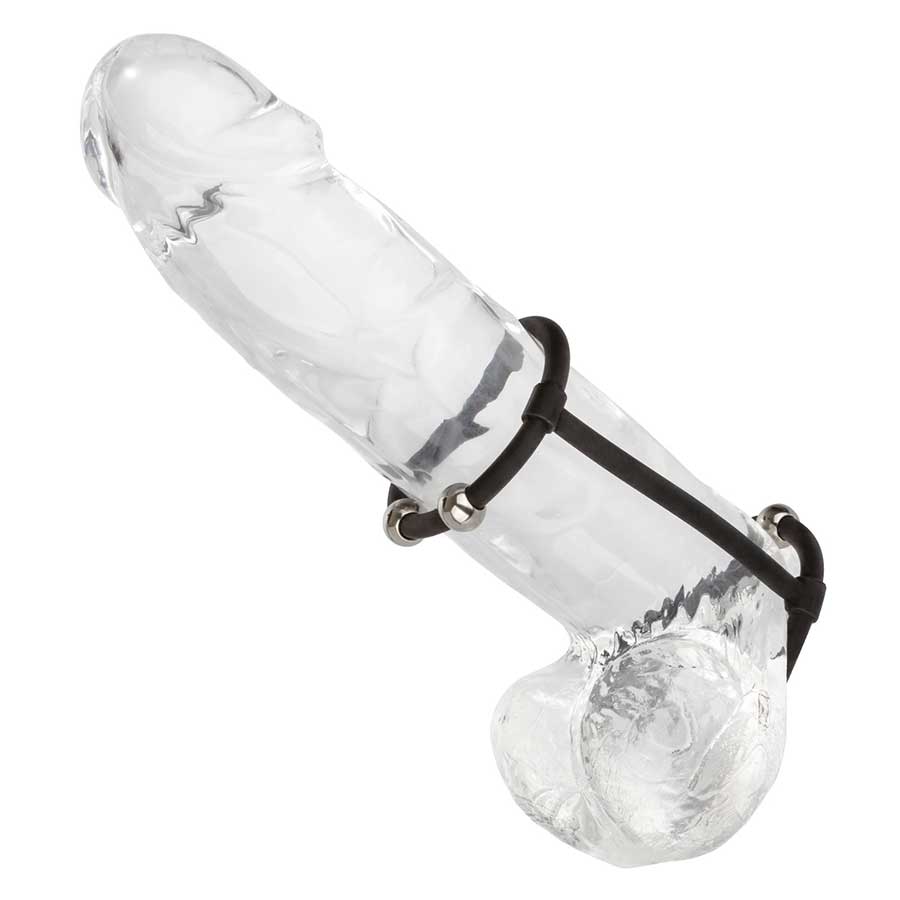 Steel Beaded Black Silicone Penis Enhancer Cage by Cal Exotics、mySite、bottomscart