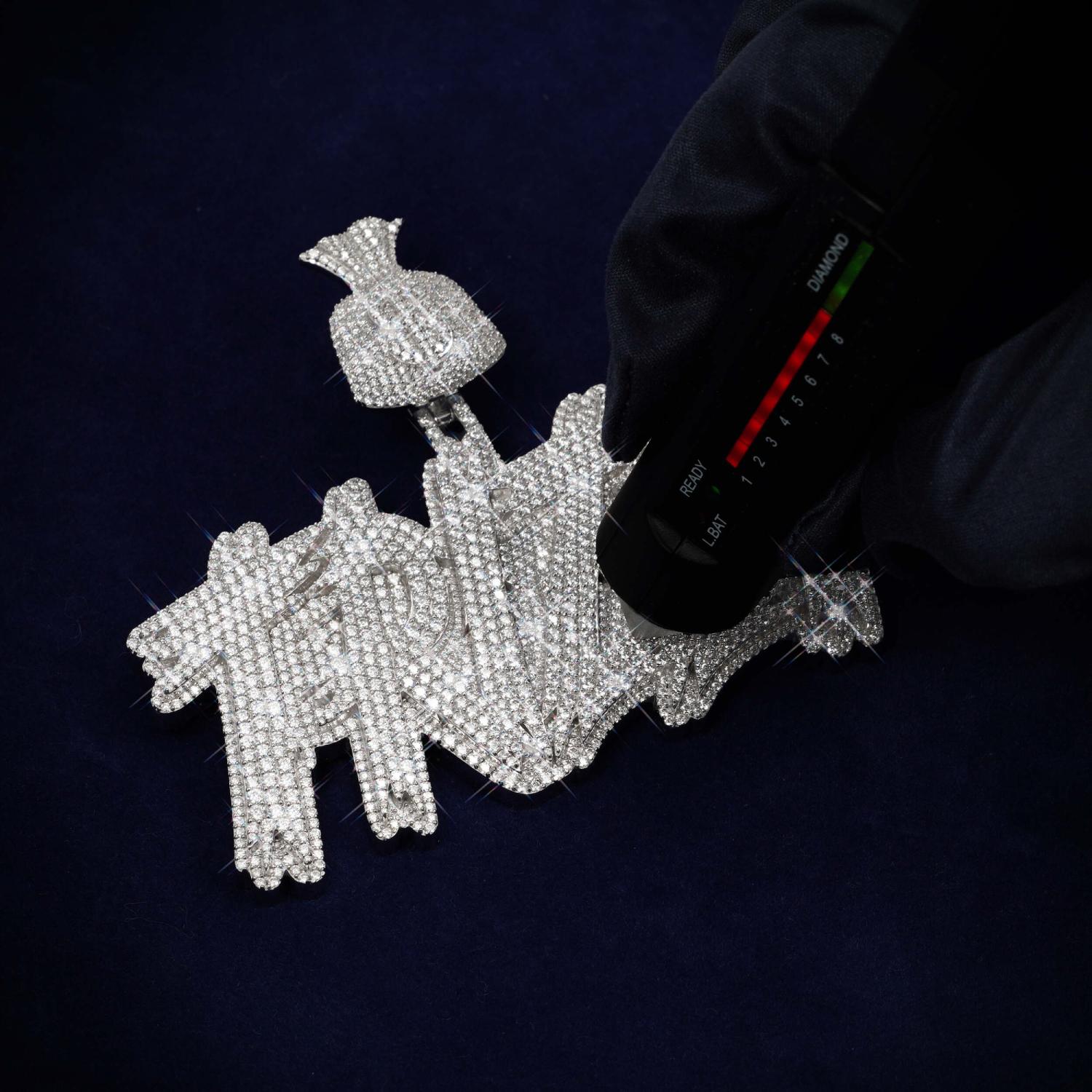 TRIZZY Custom Moissanite Pendant 14K Gold、mySite、hinf8tx79