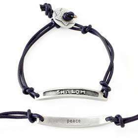 Emily Rosenfeld Bar Shalom/Peace Inspirational Bracelet、mySite、topwebapps