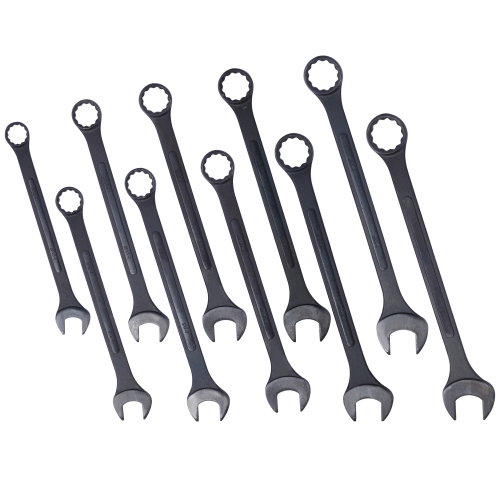 Jumbo Combination Wrench Set extra large, Metric, 11-piece, 34 to 50mm,Black Oxide, with Pouch、、eastwooduniform