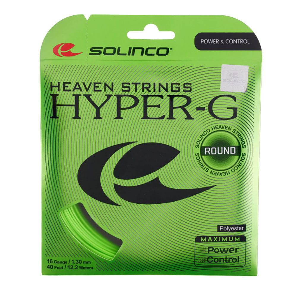 Solinco Hyper-G Round 16/1.30 Tennis String (Green)
