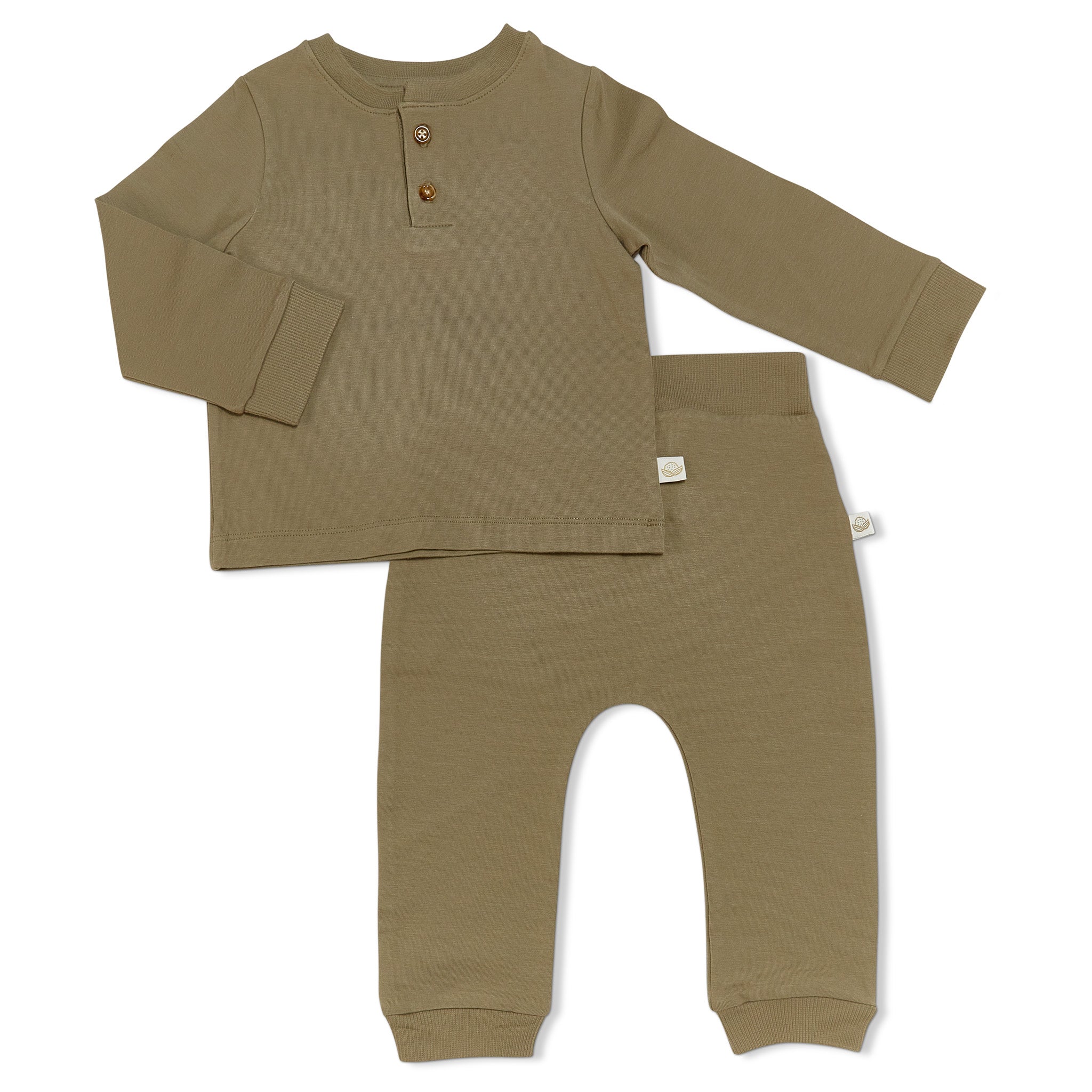 RETIRED - Organic Long Sleeve Bunny Pant Set - Bayleaf、mySite、g9winljtr