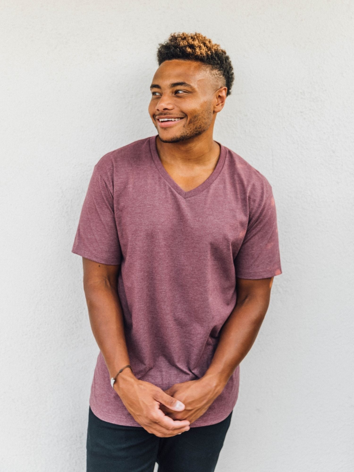  Burgundy V-Neck FINAL SALE、mySite、ghnorth