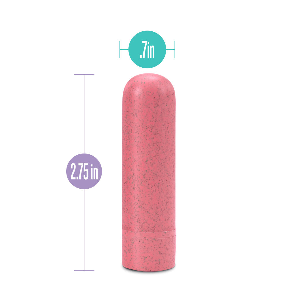 Gaia® By Blush | Eco Rechargeable: Plant-Based 3 Smooth Multispeed Bullet Vibrator in Coral - Made from Sustainable BioFeel™、mySite、bottomscart
