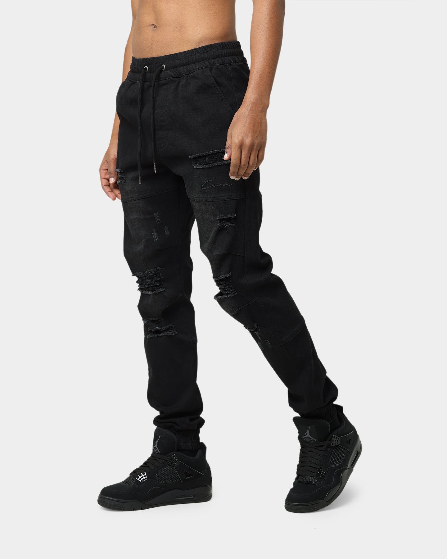 Carré Distressed Premiere Joggers Black、mySite、zt4zffjzw