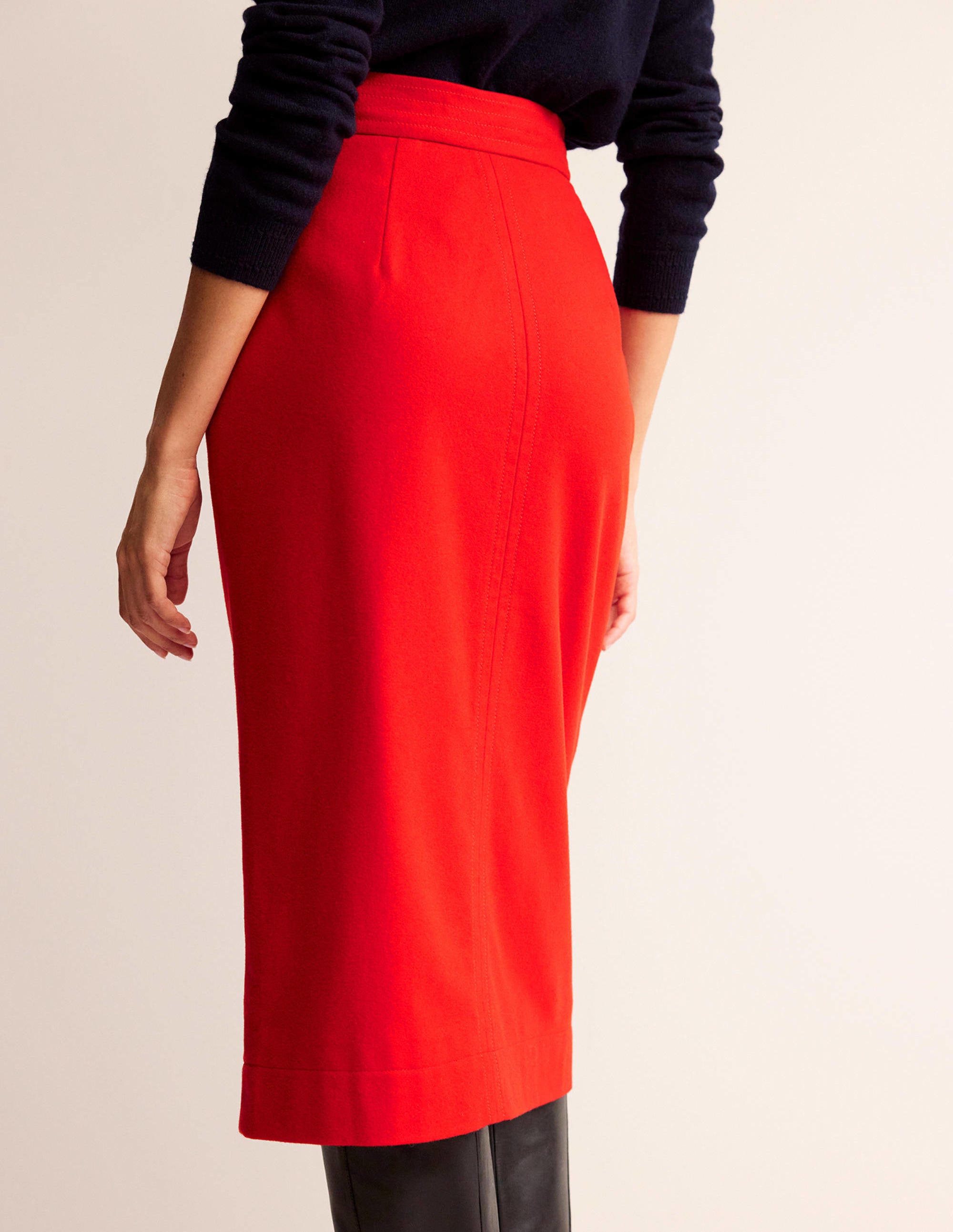  Wool Pencil Skirt-Red、mySite、ashleygrahame