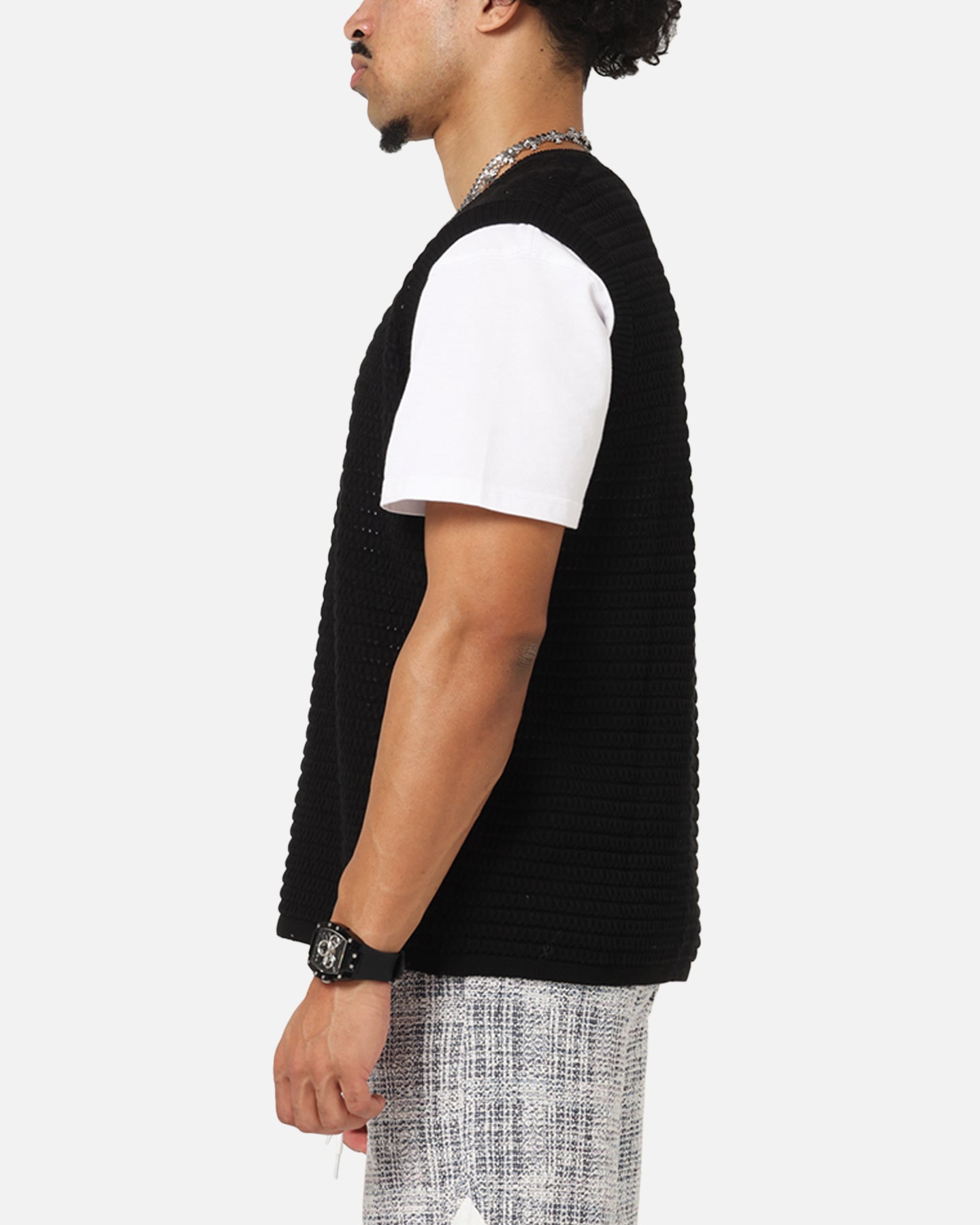 XXIII Open Knit Vest Black、mySite、zt4zffjzw