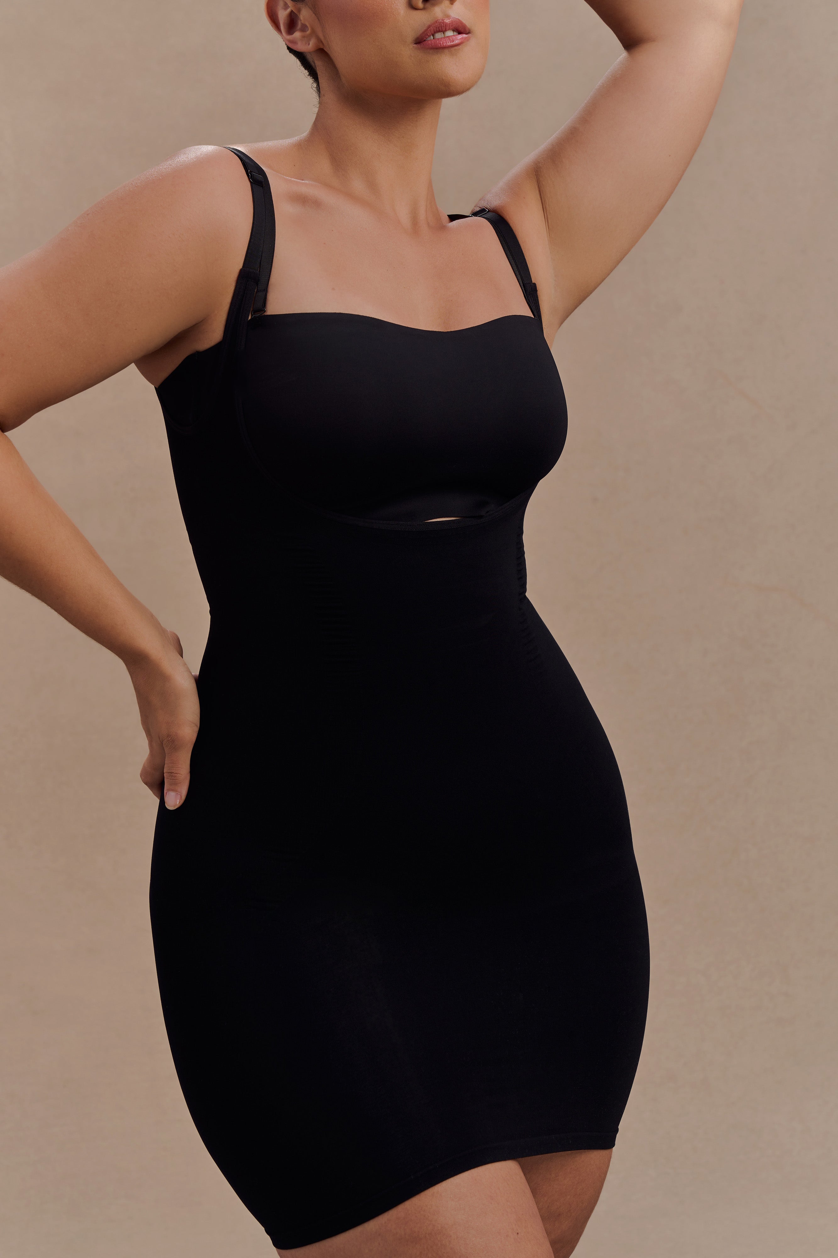 Jocelyn Backless Shapewear Mini Dress - Black、mySite、solidvoid