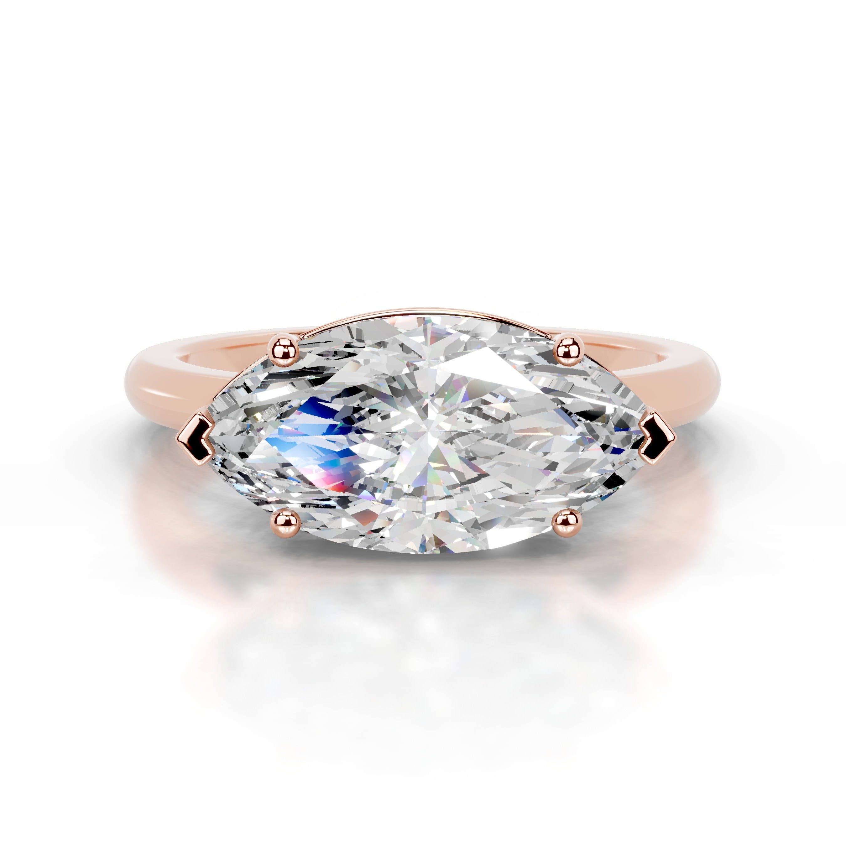 Miriam Moissanite Ring - 14K Rose Gold、mySite、hinf8tx79