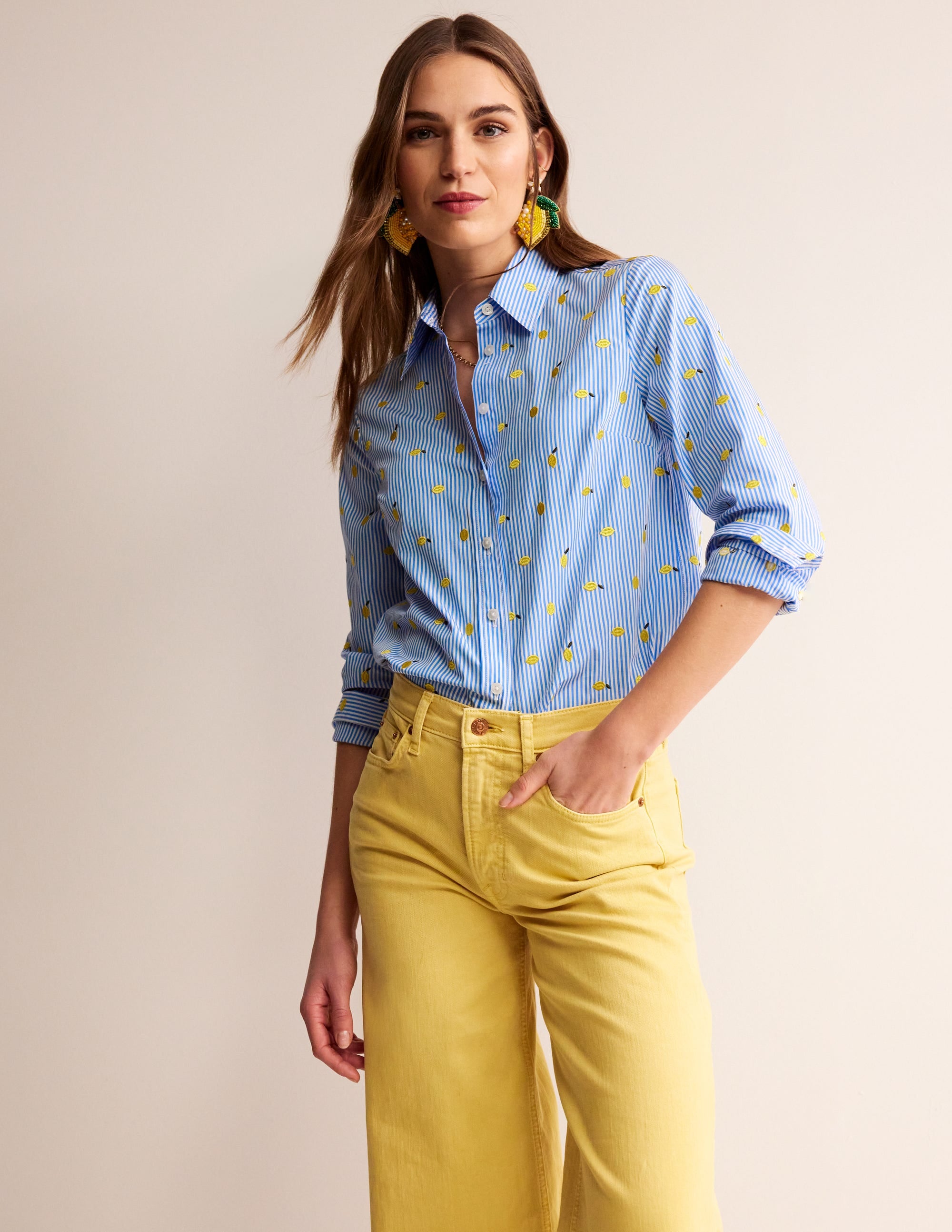  Sienna Embroidered Shirt-Passion Fruit, Lemons、mySite、ashleygrahame