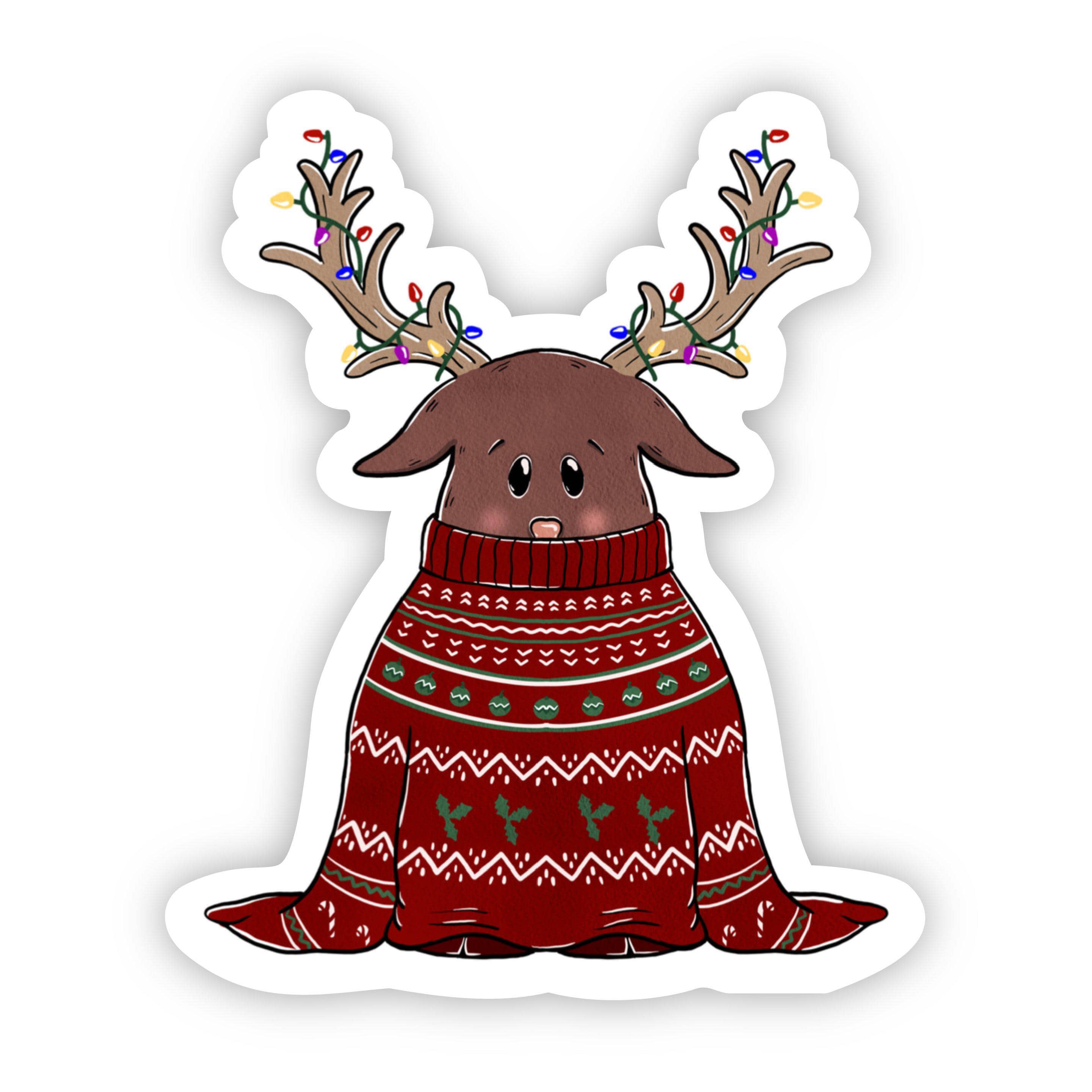  Reindeer Oversized Sweater Sticker、mySite、elrpsem3k