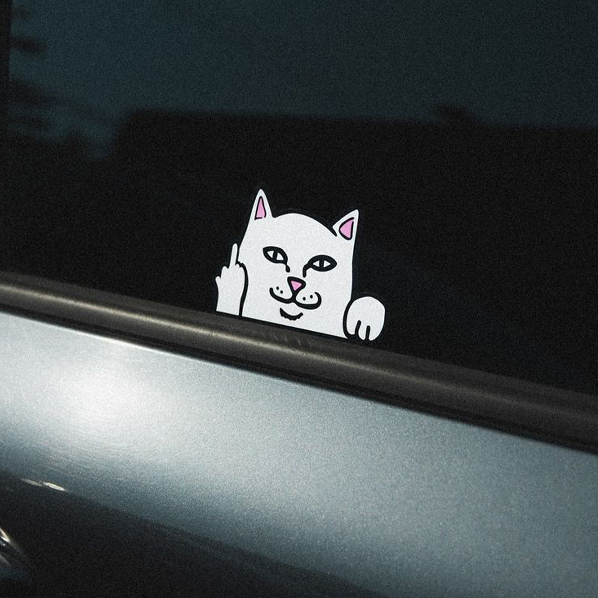  Peeking Nermal Car Sticker Pack (White)、mySite、merchandisen