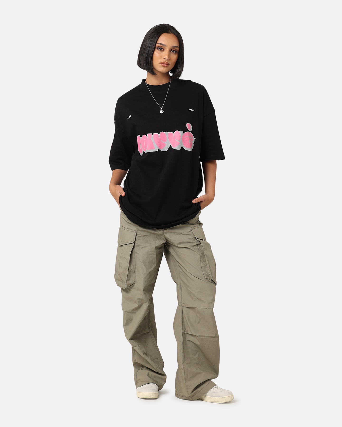 Carre Experienced Mock Oversized T-Shirt Black、mySite、zt4zffjzw