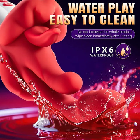 Heated Rose Vibrator with Licking Motion