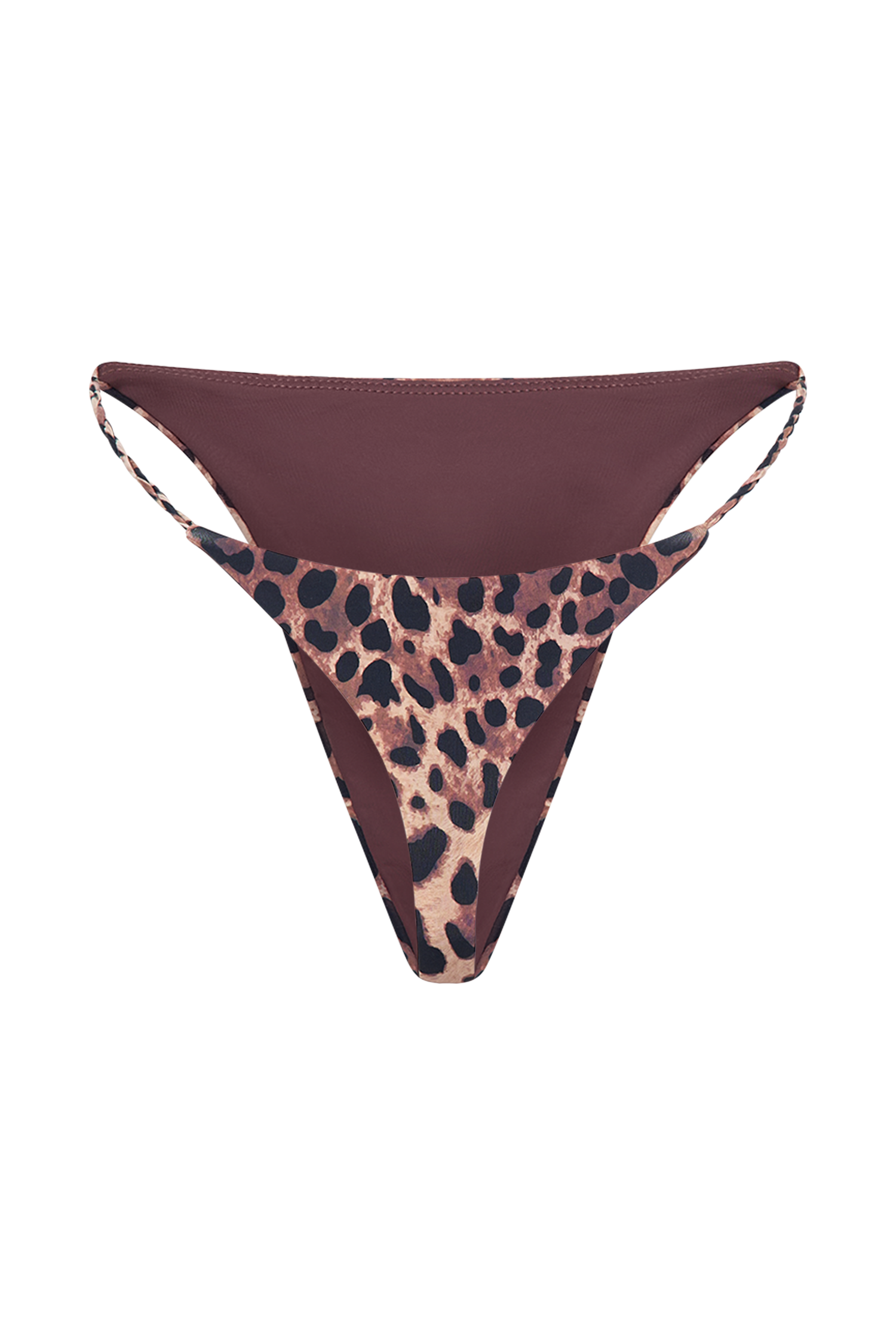 Melika Braided Bikini Bottoms - Leopard Print、mySite、solidvoid