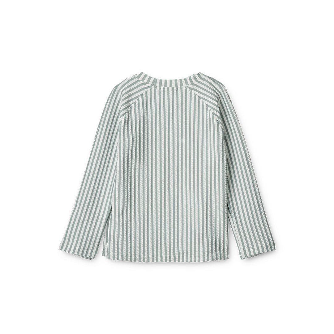  Liewood Noah Seersucker Swim Tee - Sea Blue Stripe - White、mySite、merchandisen