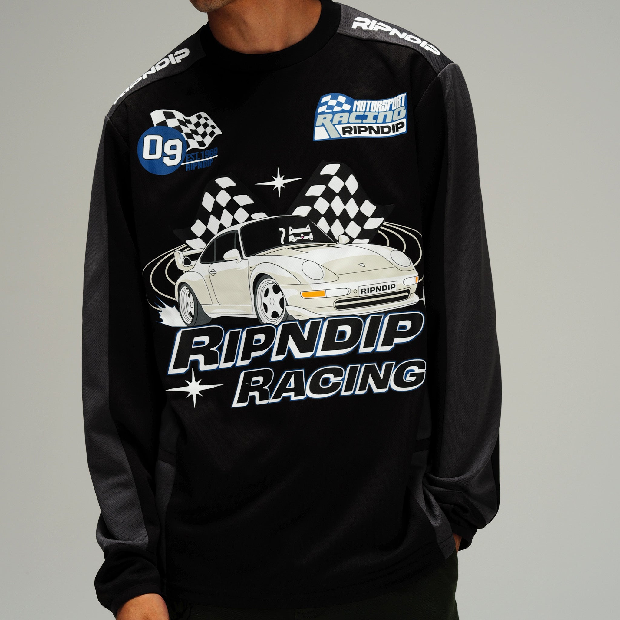  Ripnrace Long Sleeve Jersey (Black/Charcoal)、mySite、merchandisen