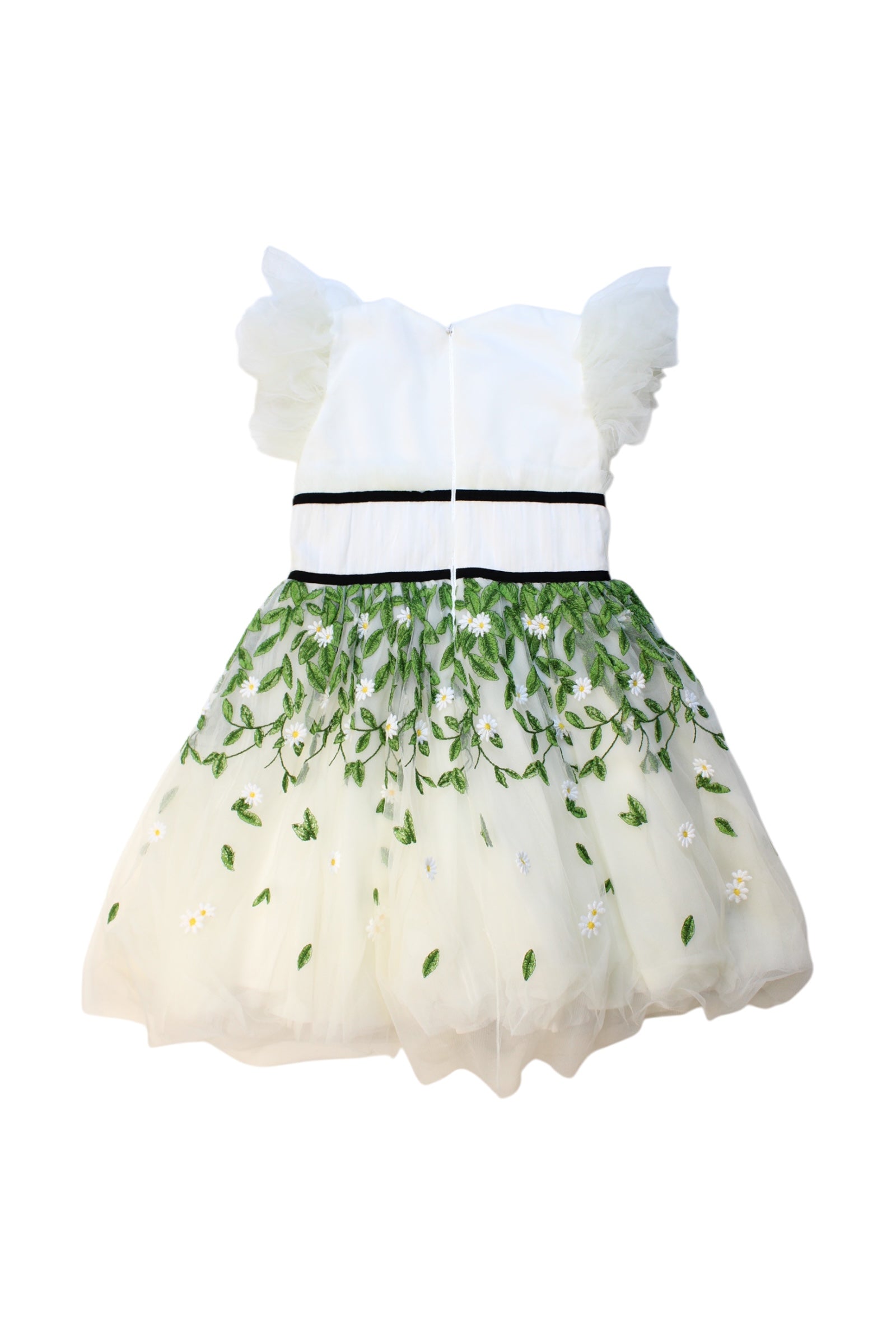 Monnalisa Floral Embroidered Dress 6T、mySite、g9winljtr