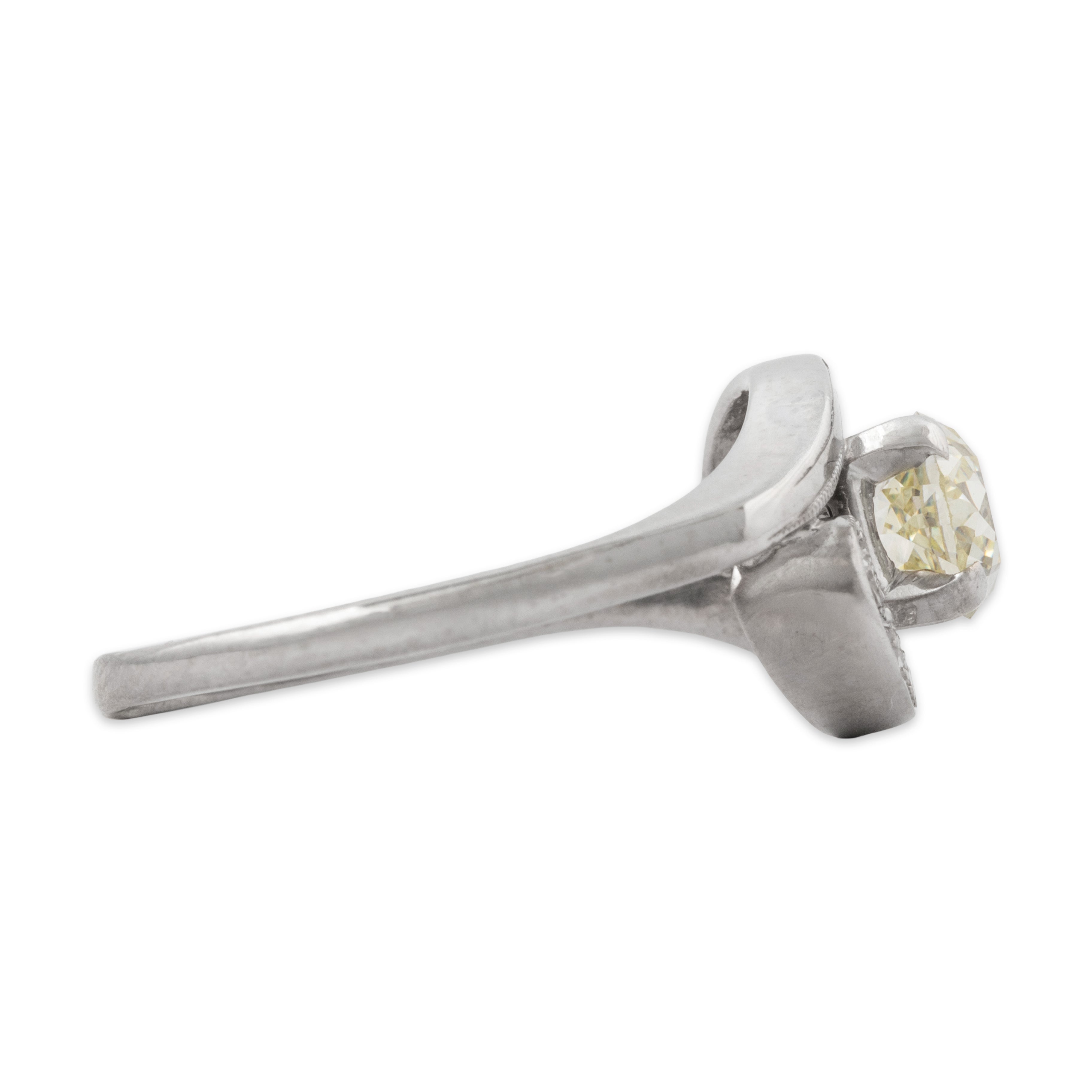 Vintage 14k White Gold .852cttw Old Mine Diamond Encircled Light Ring 7.25、mySite、hinf8tx79