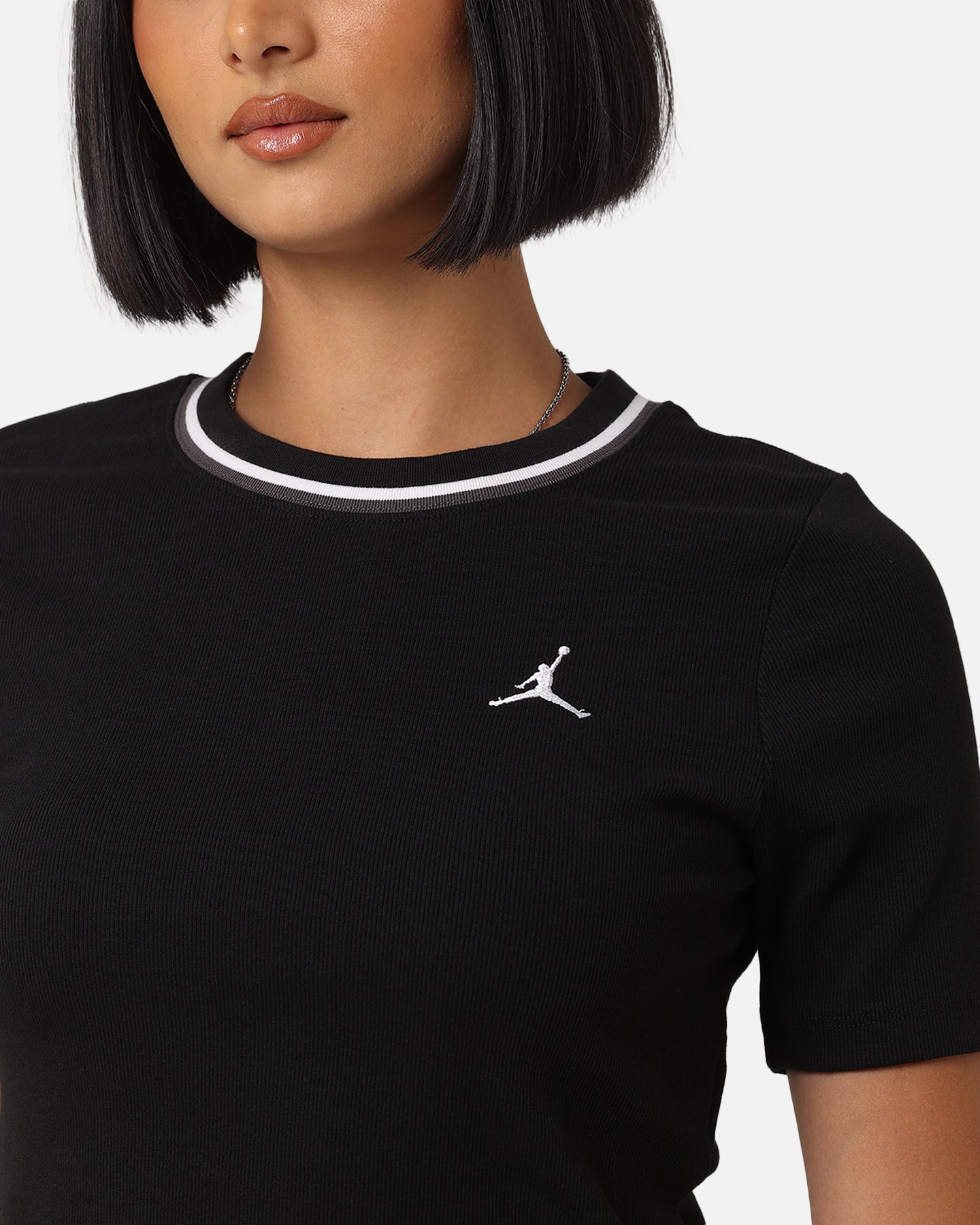 Jordan Women's Cropped Knit Top Black/White、mySite、zt4zffjzw