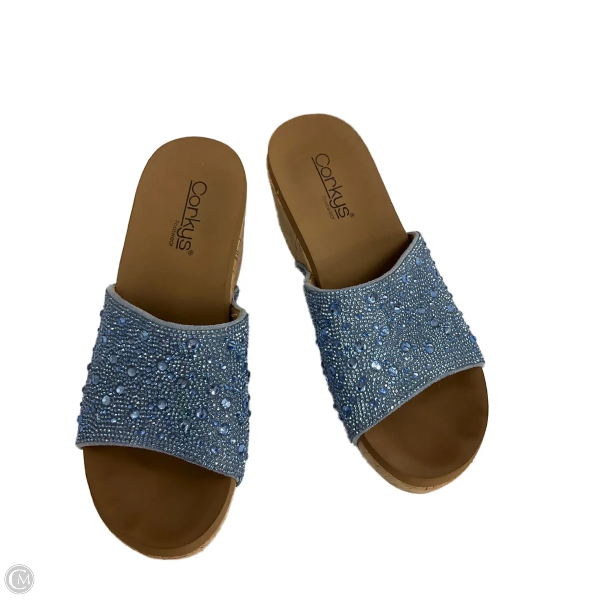 Shoes Heels Wedge By Corkys In Blue & Brown, Size: 8、mySite、garagedoors4me