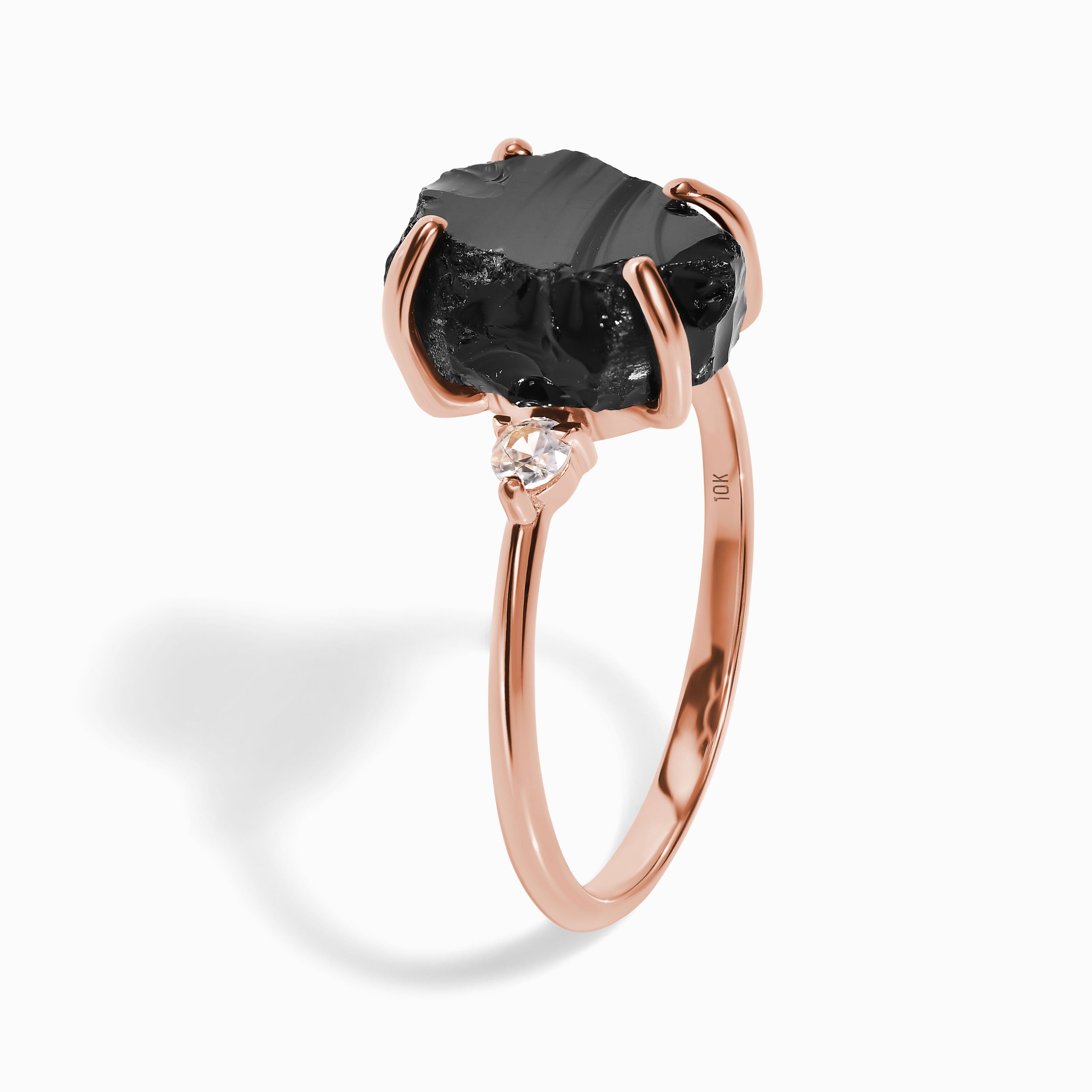 Black Obsidian Diamond Ring - Raw Allure、mySite、hinf8tx79