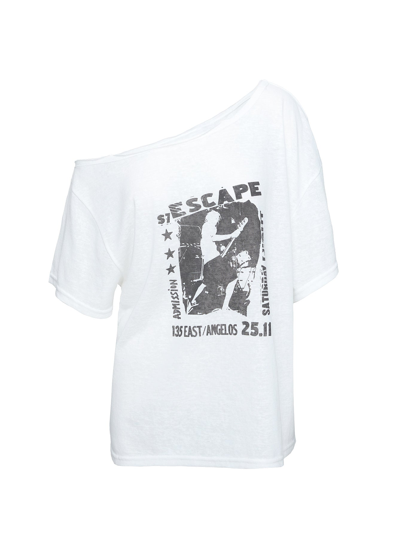 Kippa Off The Shoulder Tee White、mySite、solidvoid