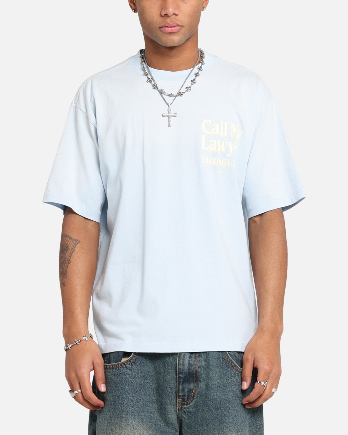 Market Call My Lawyer 3D T-Shirt Light Blue、mySite、zt4zffjzw