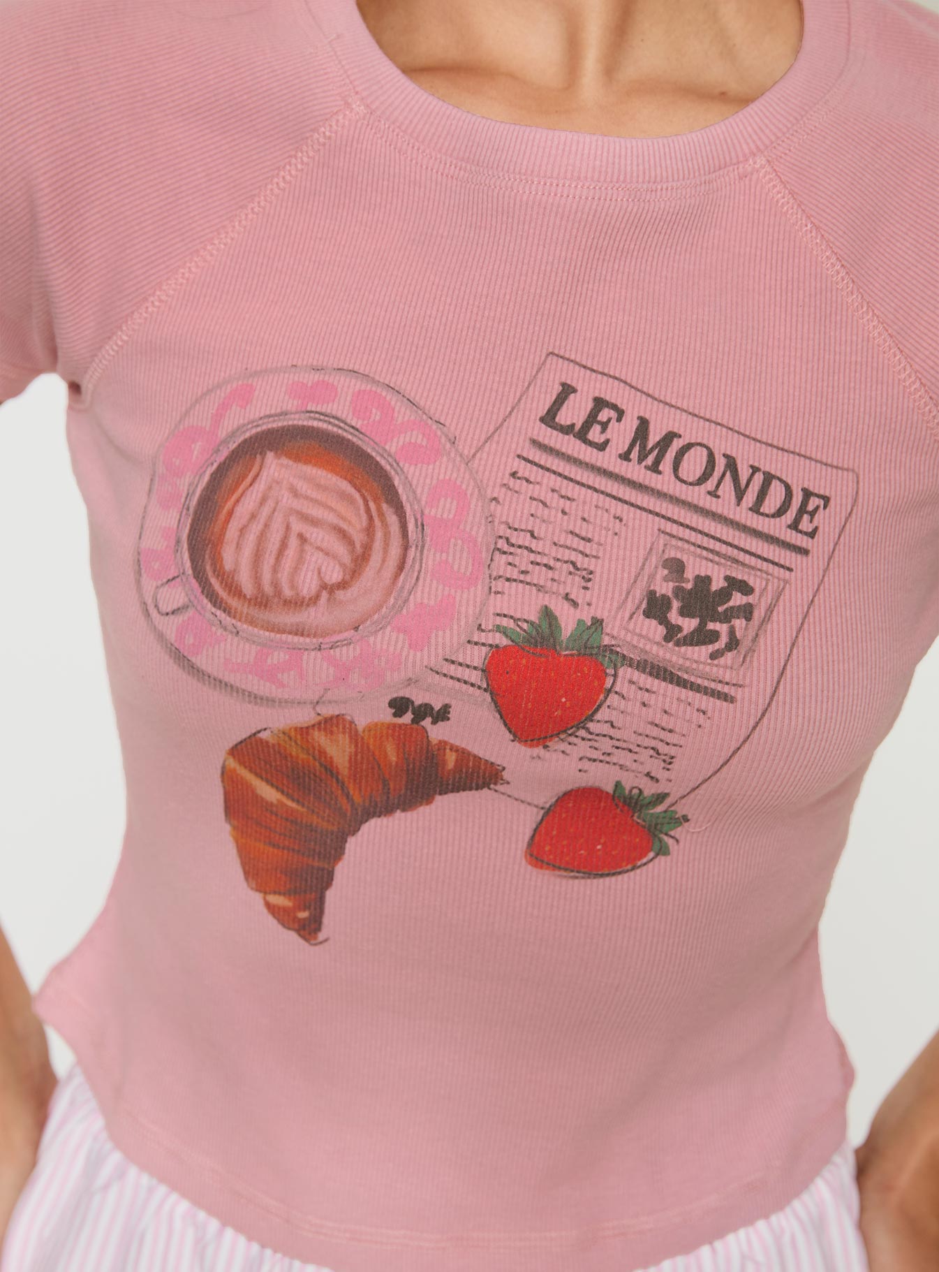 Breakfast Buffet Sleep Tee Pink、mySite、solidvoid