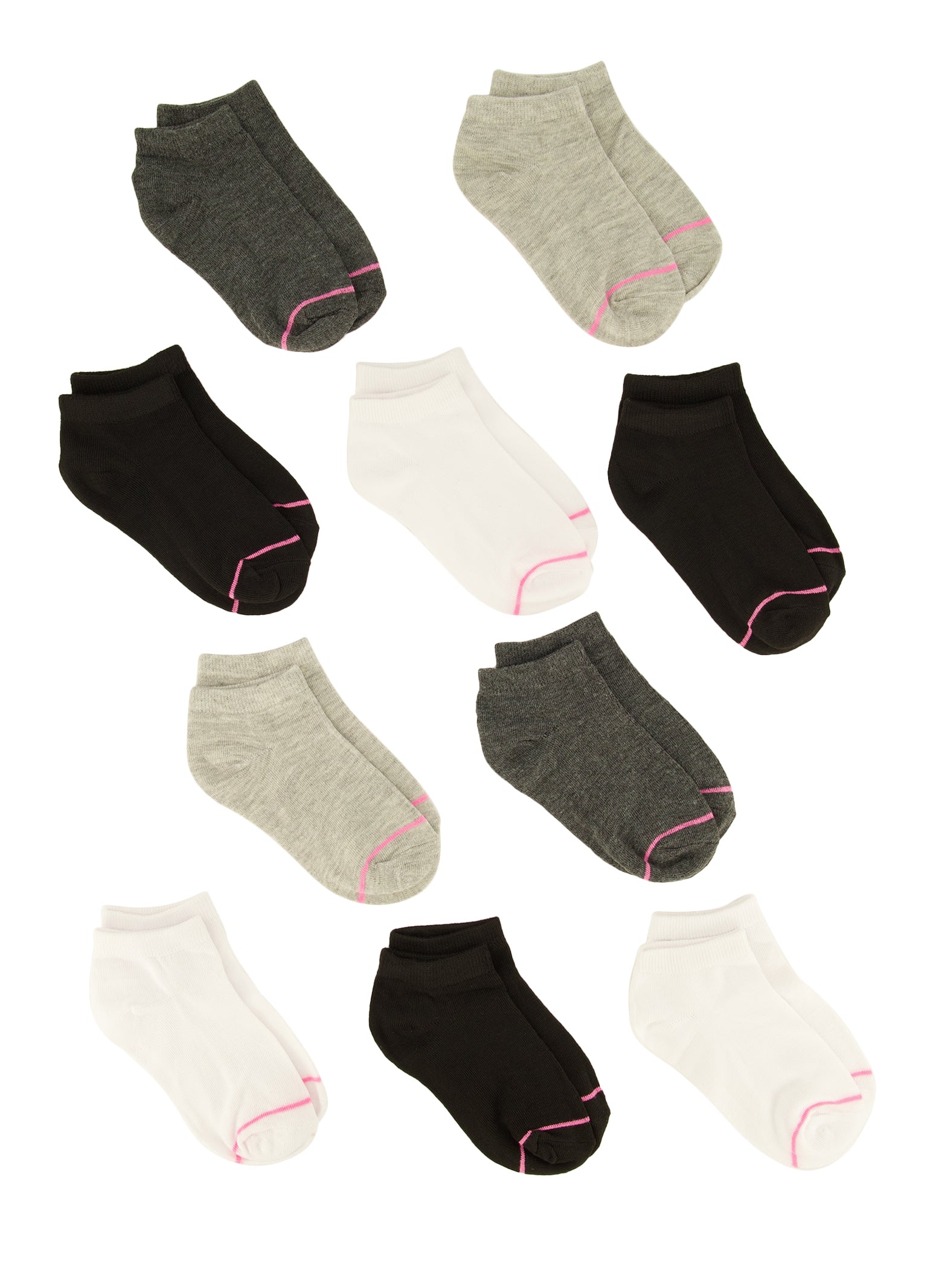 Toddler Girls Assorted Ankle Socks 10 Pack、mySite、camillekostekn