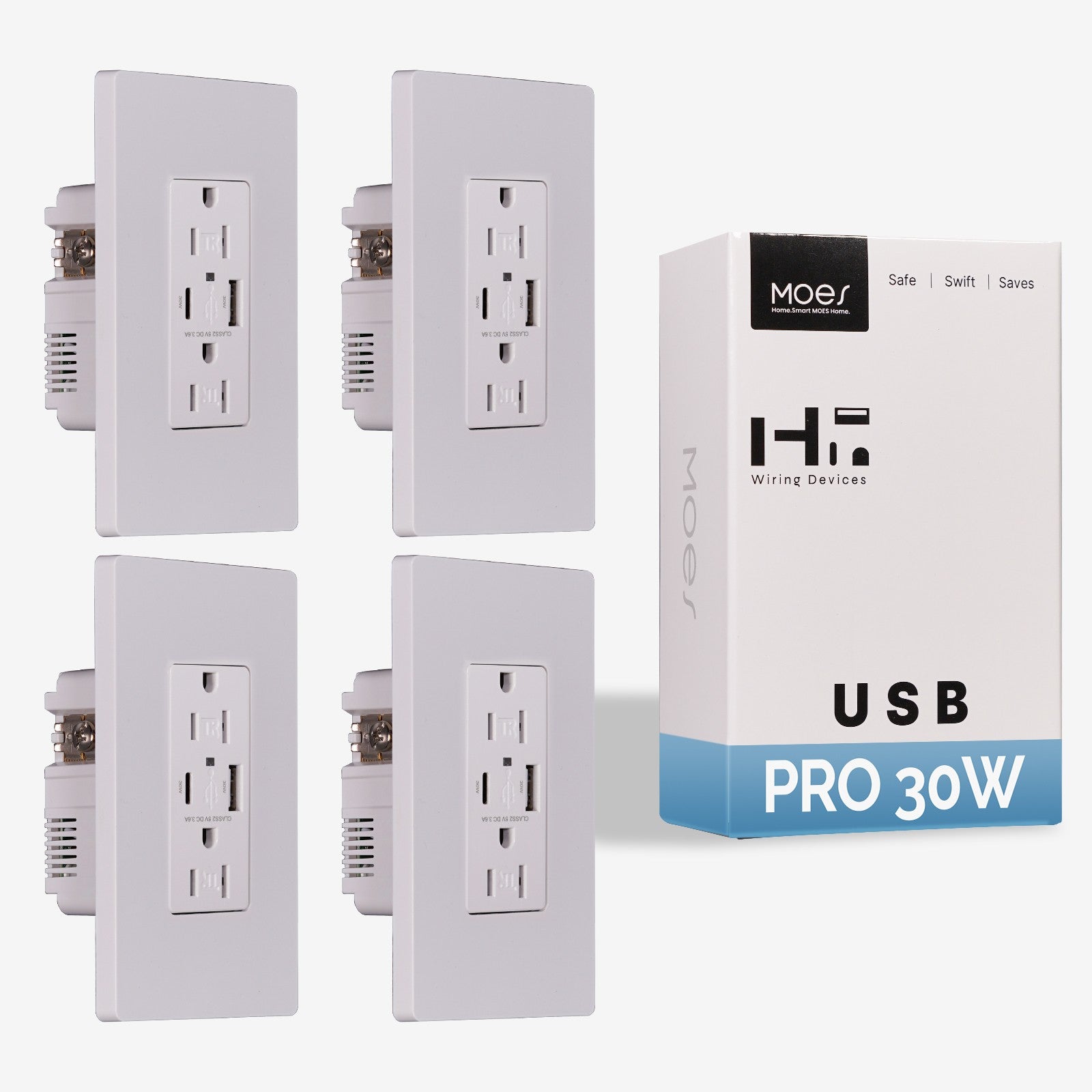 MOES 30W Power Delivery USB C Wall Electrical Outlet 20 Amp、mySite、fannypackpong