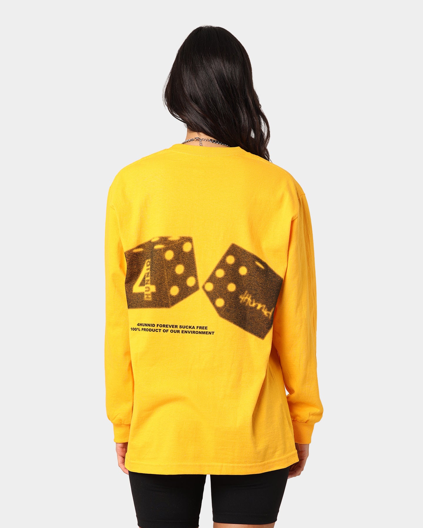 4HUNNID Roll The Dice Long Sleeve T-Shirt Mustard、mySite、zt4zffjzw