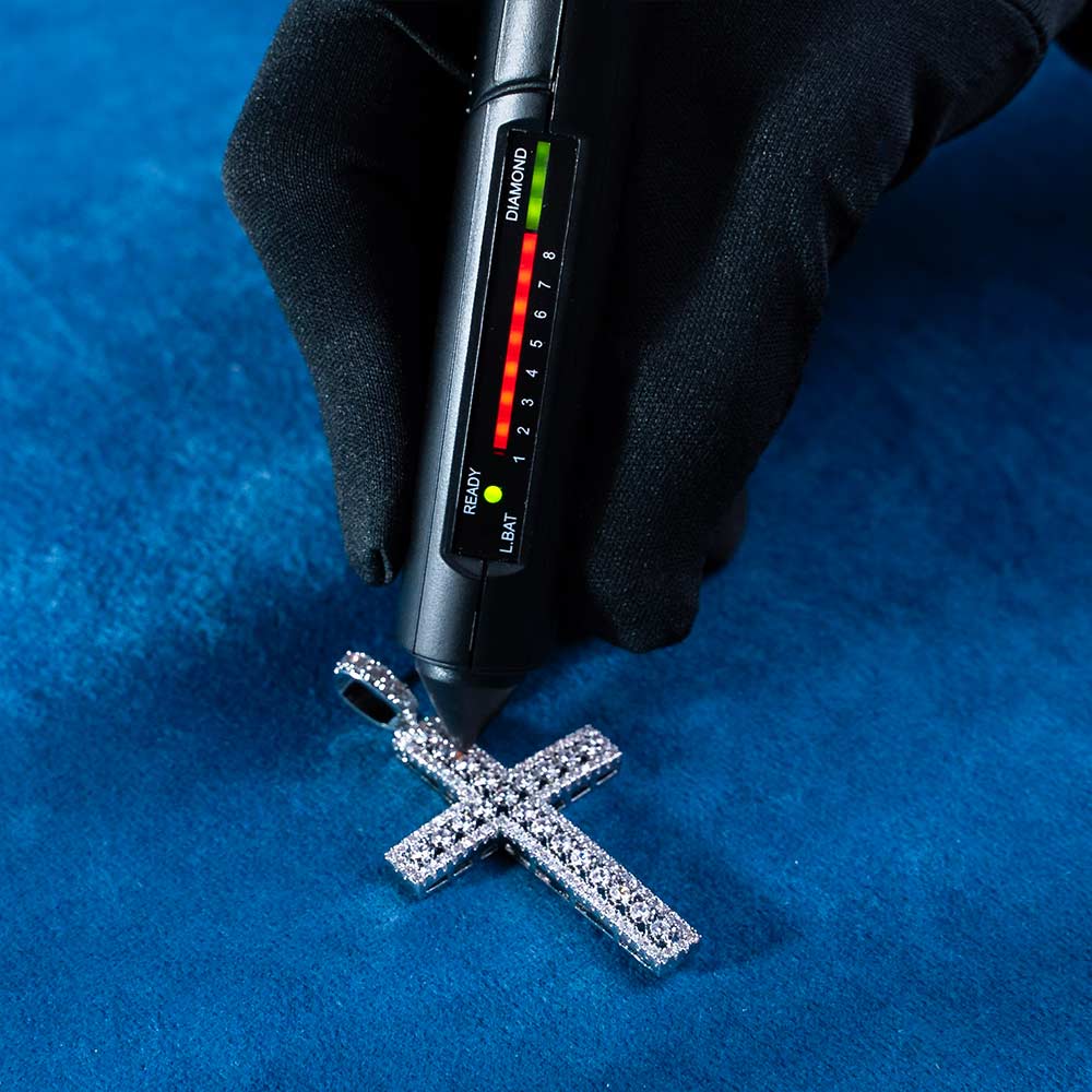 Moissanite Cluster Cross Pendant 14K Gold、mySite、hinf8tx79