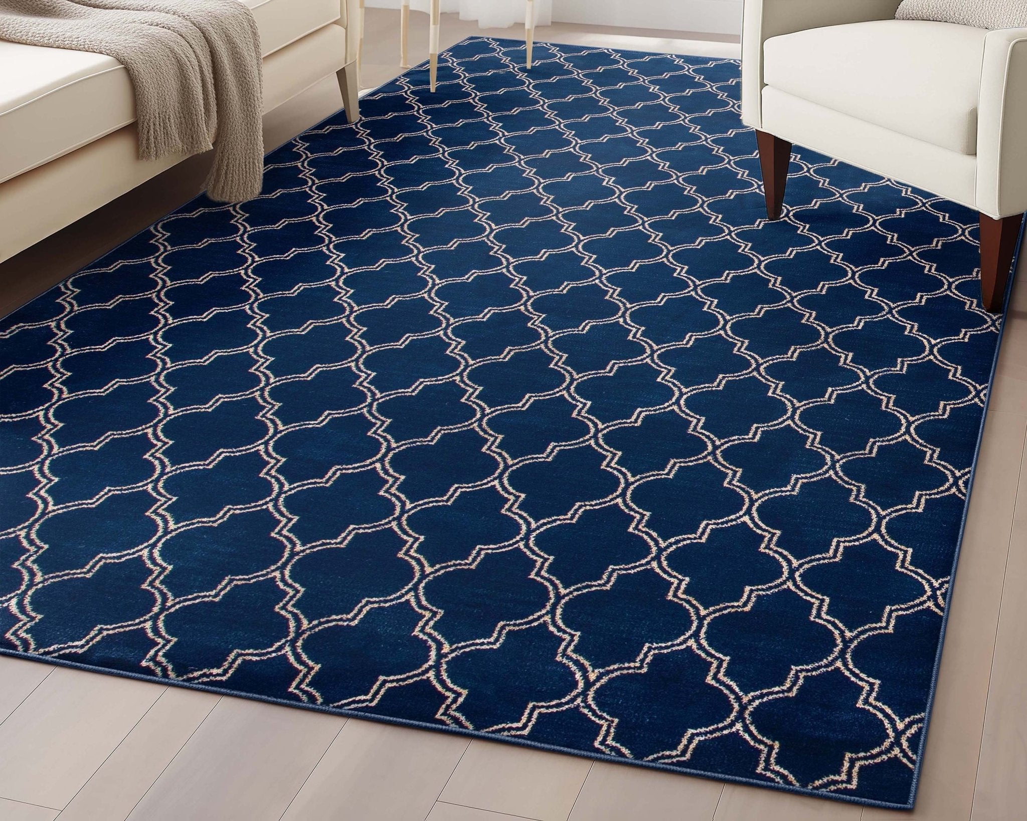Nantucket Trellis Custom-Made Rug, Made to Order, High-Quality, Elegant Blue Design Area Rug、mySite、gigharbornorthrealestate