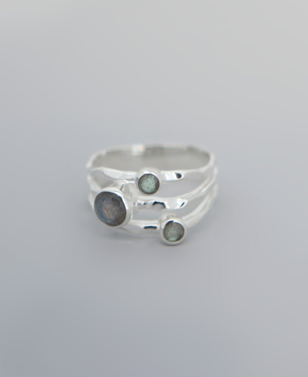 Triple Stone Labradorite Ring, Sterling Silver、mySite、topwebapps