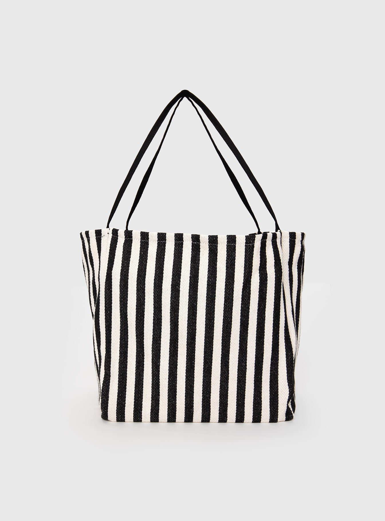 Halcyone Tote Bag White / Black Stripe、mySite、solidvoid