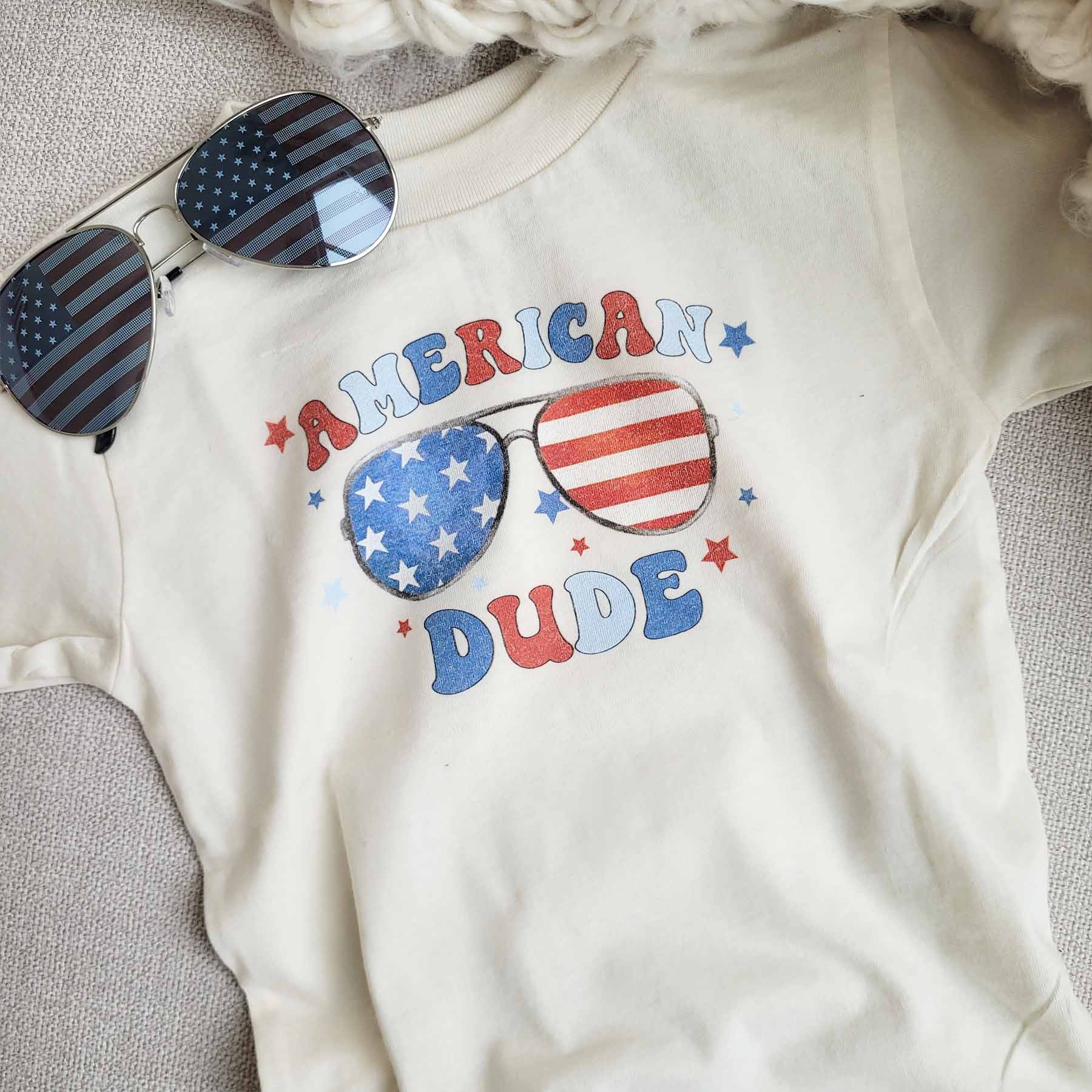  American Dude Kids Graphic Tee | Natural、mySite、layawaytickets