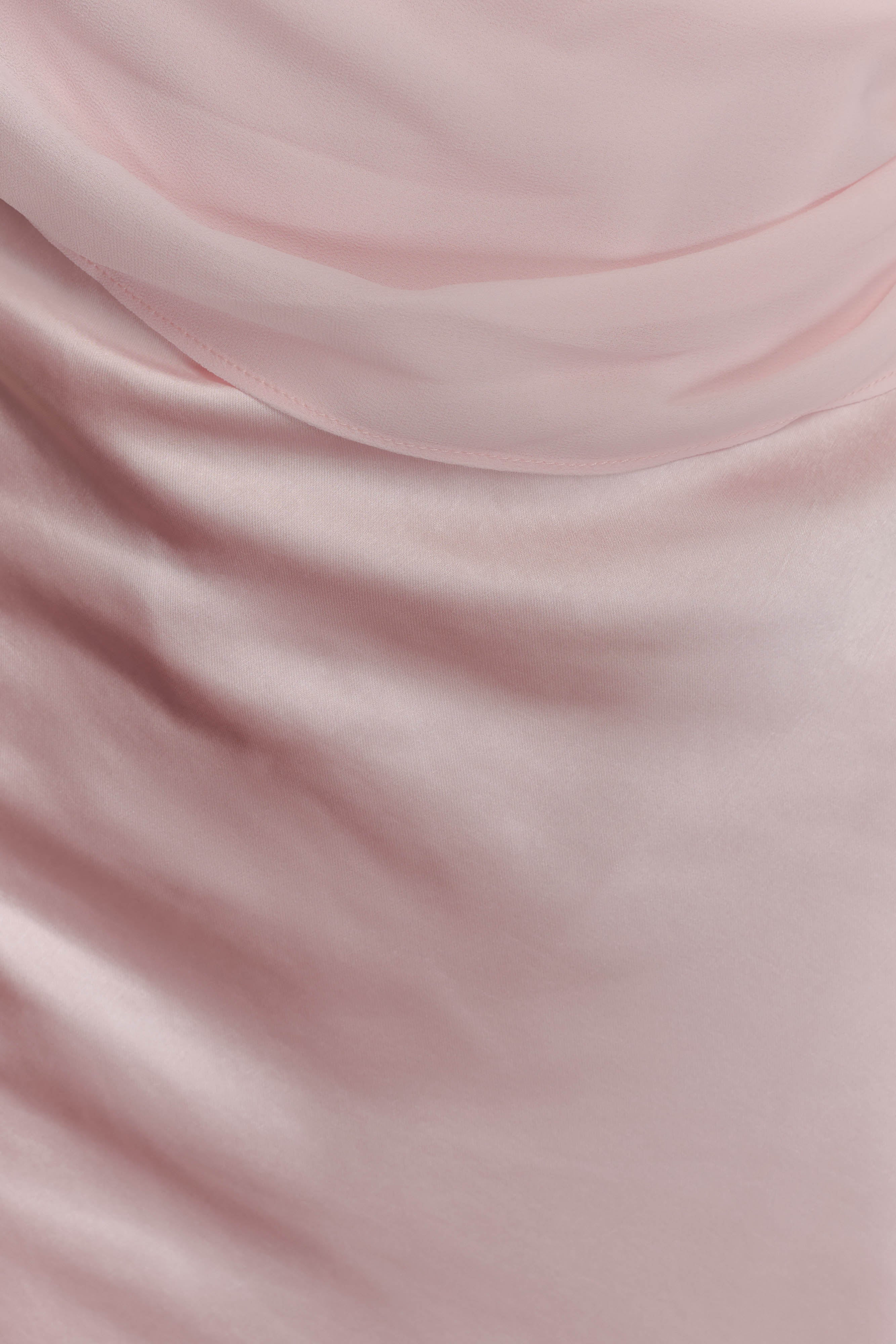 Carah Satin And Chiffon Maxi Dress - Pale Pink、mySite、solidvoid