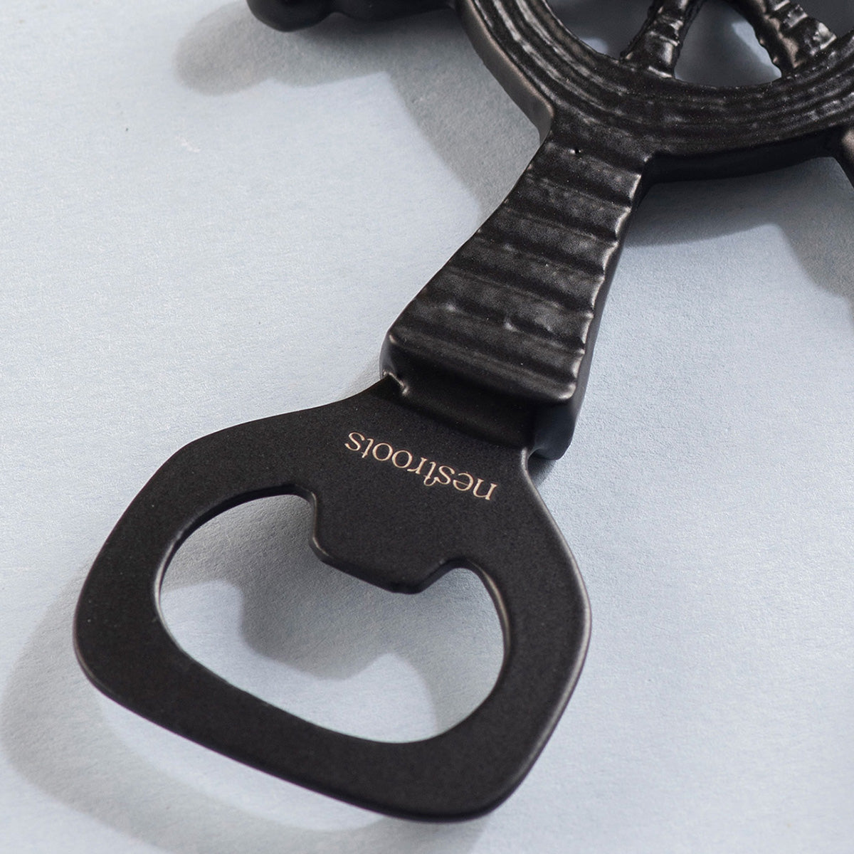 Stainless Steel Bottle Opener | Ship Steering Wheel Shape | Black、mySite、camillekostekn