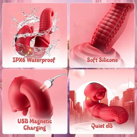 Rose Tongue Vibrator for Dual Pleasure